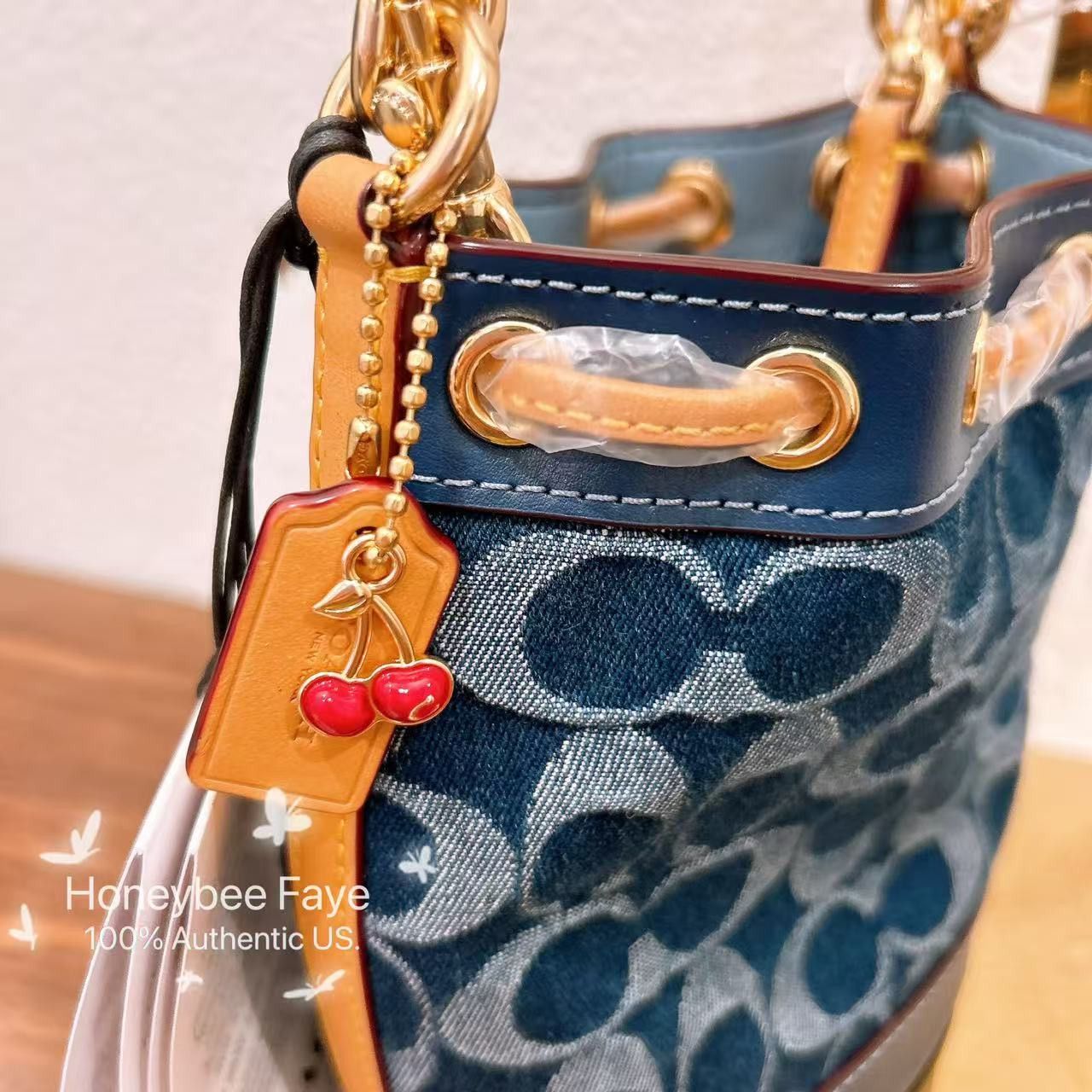 Coach Mini Bucket Bag In Signature Denim CY740 Size ONE SIZE - 5 Thumbnail