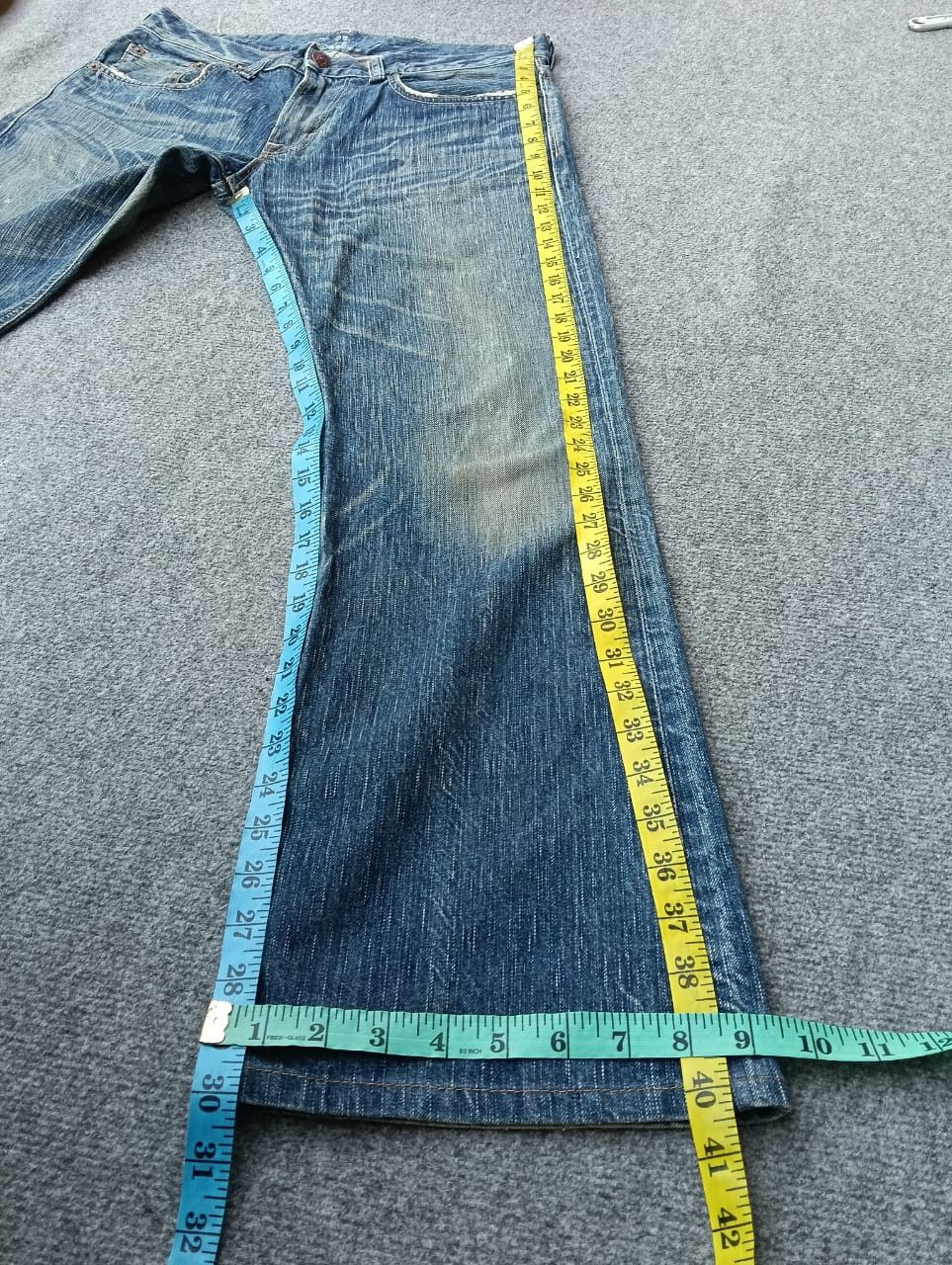 Edwin Edwin Blue Trip 503 Flare Denim Jeans Y2K Style Size US 33 - 7 Thumbnail