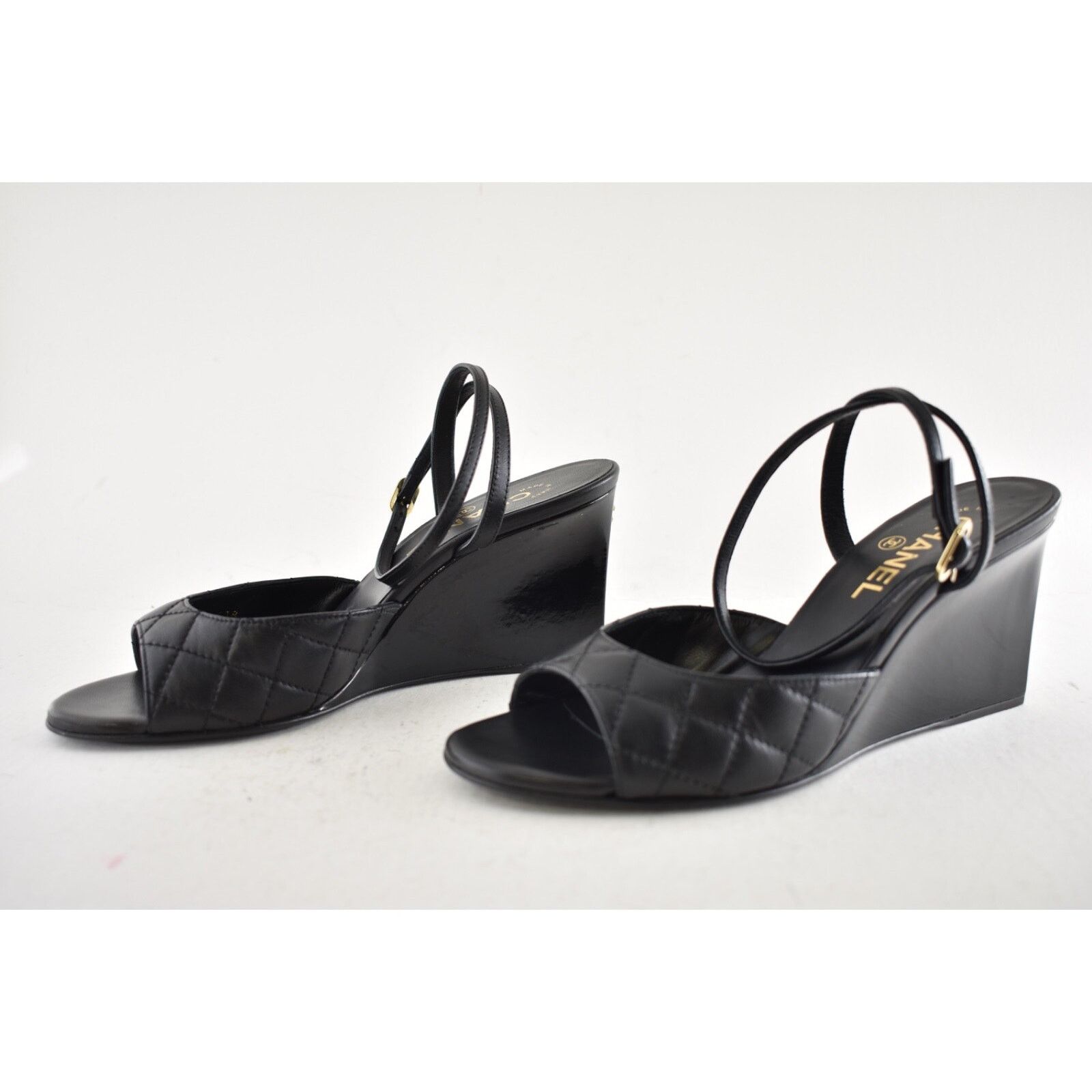 Chanel Chanel 24C Black Quilted Lambskin CC Crystal Logo Ankle Size US 8 / IT 38 - 9 Thumbnail