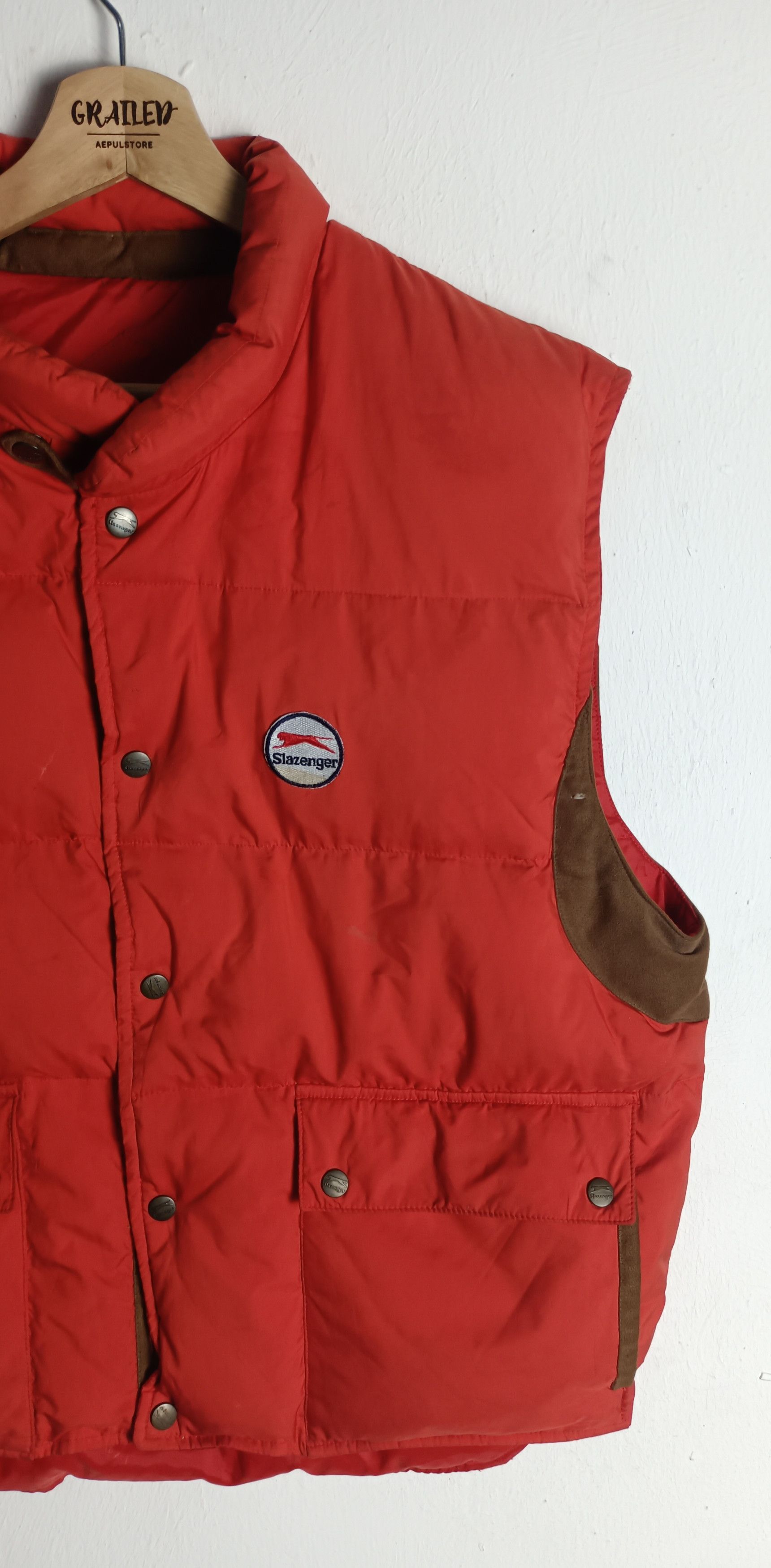 Japanese Brand Slazenger Puffer Vest Winter Seasons Size US XL / EU 56 / 4 - 5 Thumbnail