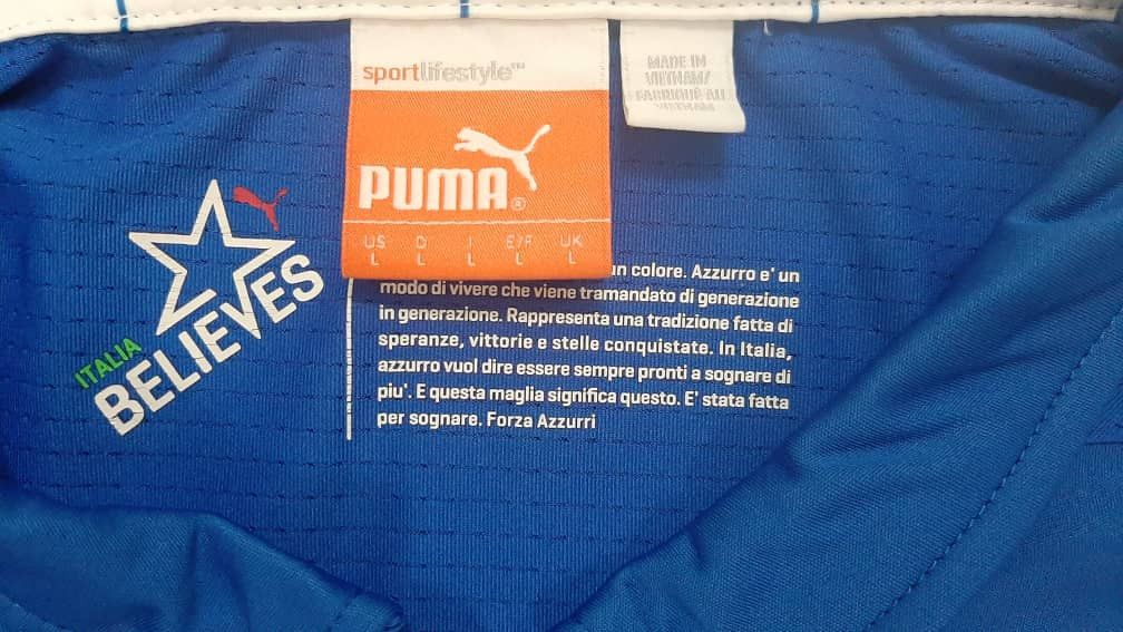Puma Original Italy Puma Home Long Sleeve Jersey 2014 Size Large Size US L / EU 52-54 / 3 - 3 Thumbnail