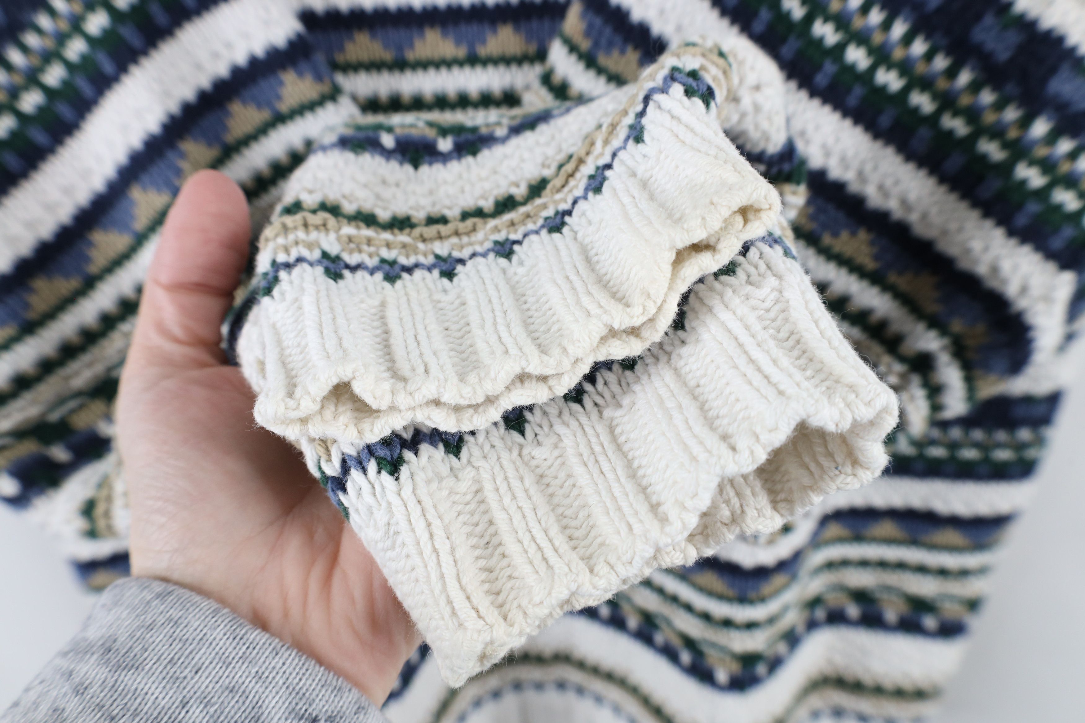 Vintage Vintage 90s Streetwear Knit Fair Isle Crewneck Sweater USA Size US XL / EU 56 / 4 - 5 Thumbnail