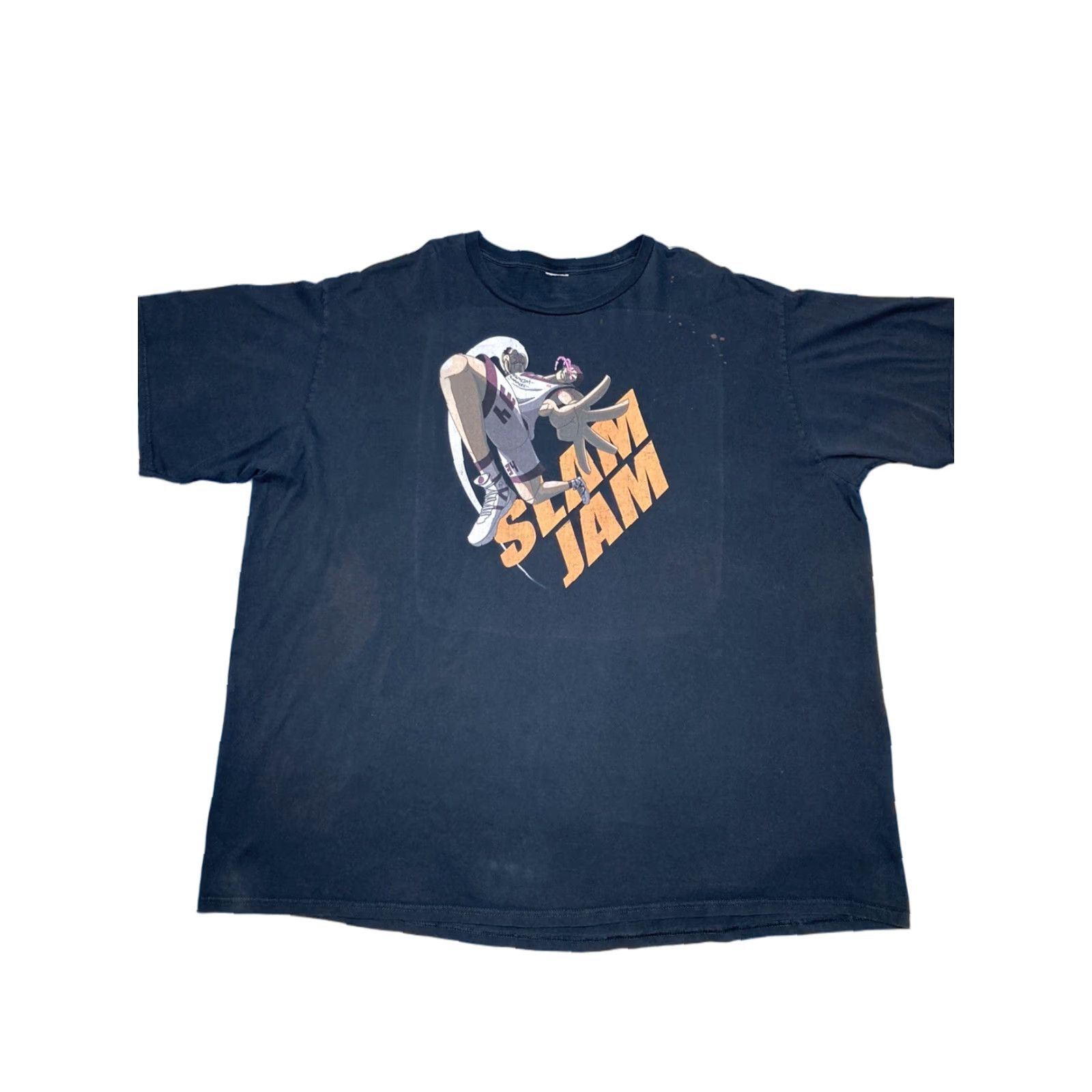 Vintage VINTAGE T-SHIRT Anime Basketball Graphic Slam Jam 3XL Black Mens 90s 2000s Promo Size US XXL / EU 58 / 5 - 1 Thumbnail