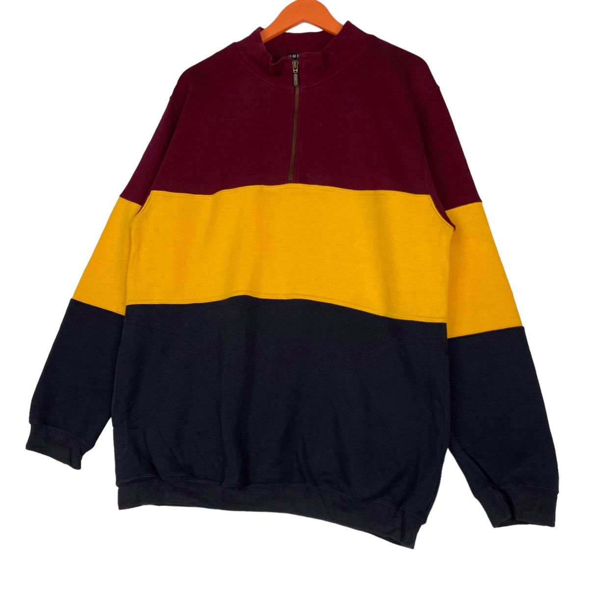 Uniqlo × Vintage Vintage Uniqlo Quater Zip Turtleneck Sweatshirt Size US L / EU 52-54 / 3 - 2 Thumbnail