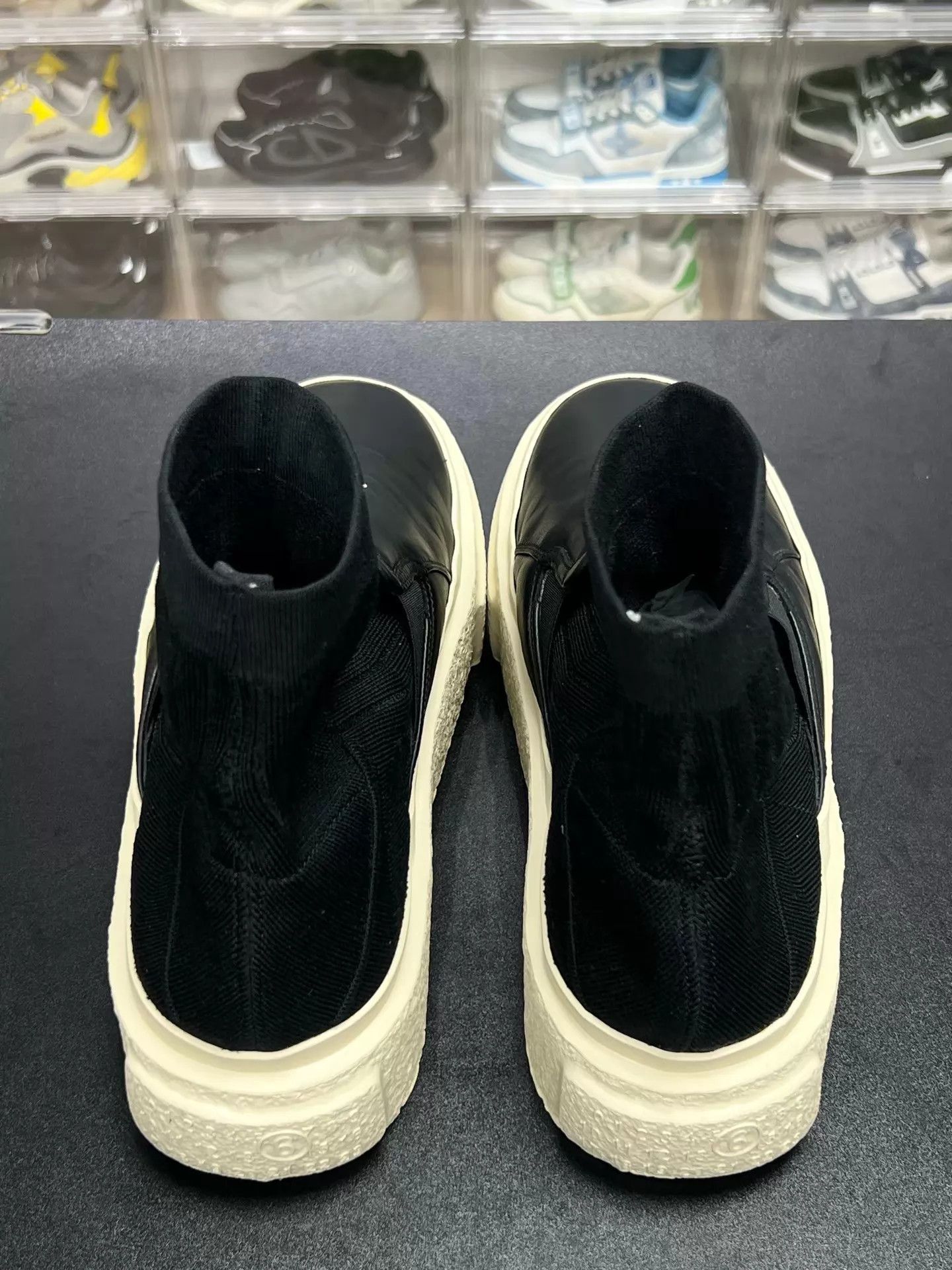 Maison Margiela MM6 8AX leather high-top sock sneaker black 43 Size US 10 / EU 43 - 7 Thumbnail