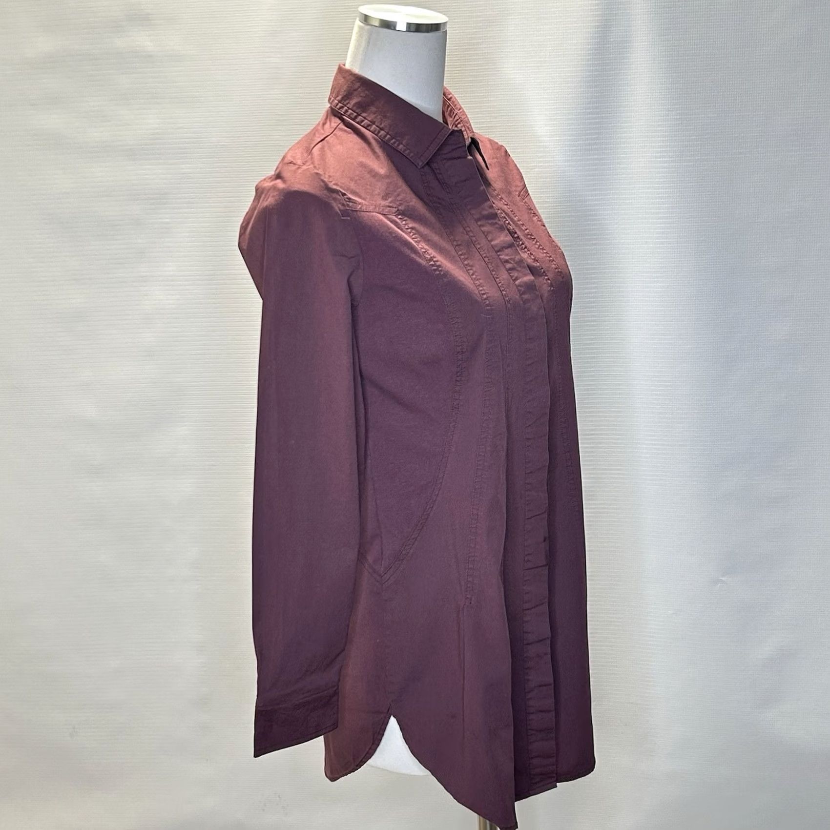 Soft Surroundings Soft Surroundings Shirt Boho Button-Down Collared Long Sleeve Size S Purple Size S / US 4 / IT 40 - 2 Thumbnail