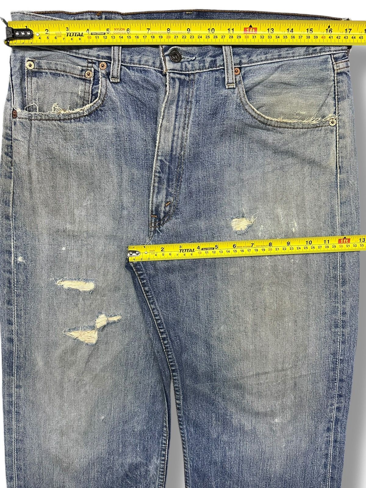 Levi's Vintage Levi’s 503 Distressed Japan Denim Straight Leg Faded Size US 34 / EU 50 - 19 Thumbnail