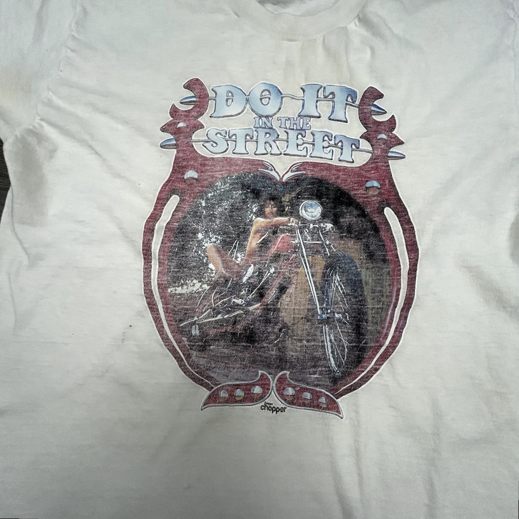 Honda VINTAGE Honda Shirt Mens S White 70s Graphic Do It In The Street Chopper Motocross Back HONDA Logos Biker Size US S / EU 44-46 / 1 - 5 Thumbnail