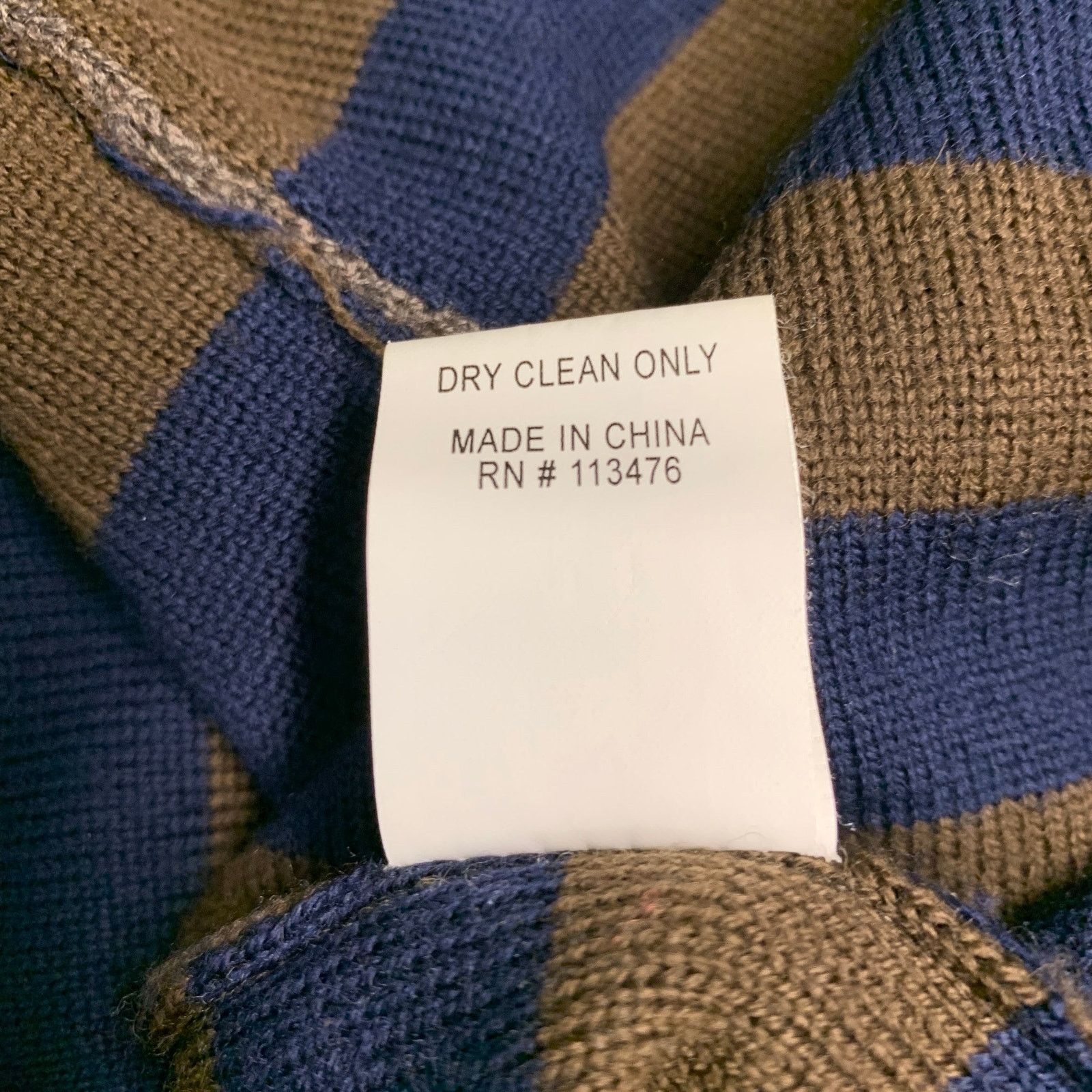 Yigal Azrouel YIGAL AZROUEL Size M Brown Navy Stripe Wool Zip Up Cardigan Size US M / EU 48-50 / 2 - 6 Thumbnail