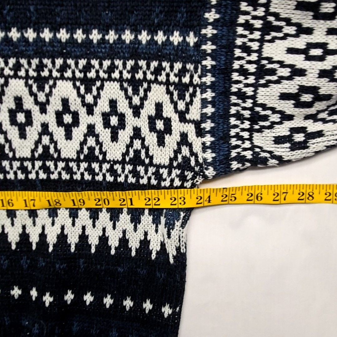 The Men's Store Vintage Nordic Pattern Blue White Sweater Mens XL 90s Size US XL / EU 56 / 4 - 7 Thumbnail