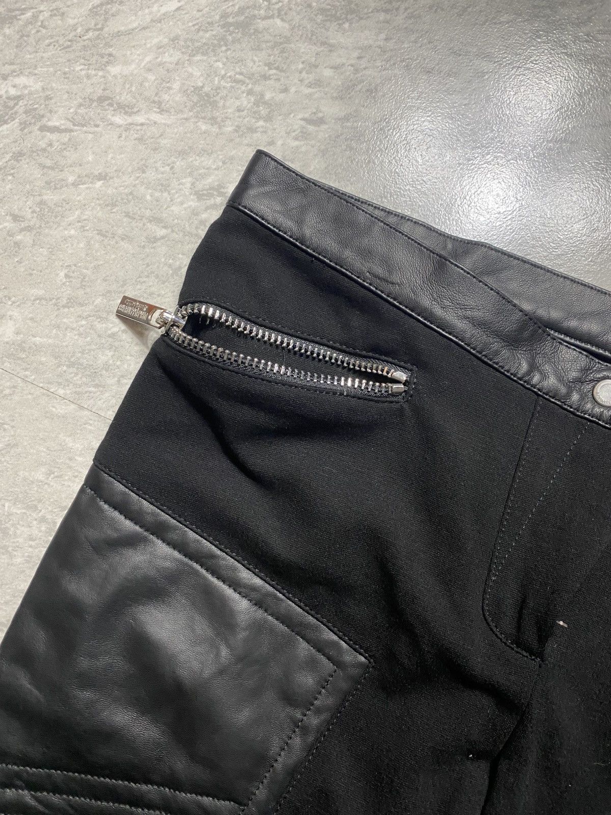 Dirk Bikkembergs ARCHIVE - DIRK BIKKEMBERGS SPORT COUTURE LEATHER BIKER PANTS Size US 44 / EU 60 - 9 Thumbnail