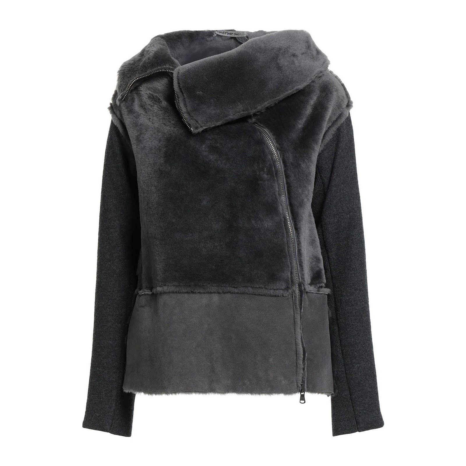 Transit Transit Teddy Coat Lambskin Shearling Wool Funnel Zipper 2 Size XS / US 0-2 / IT 36-38 - 1 Thumbnail