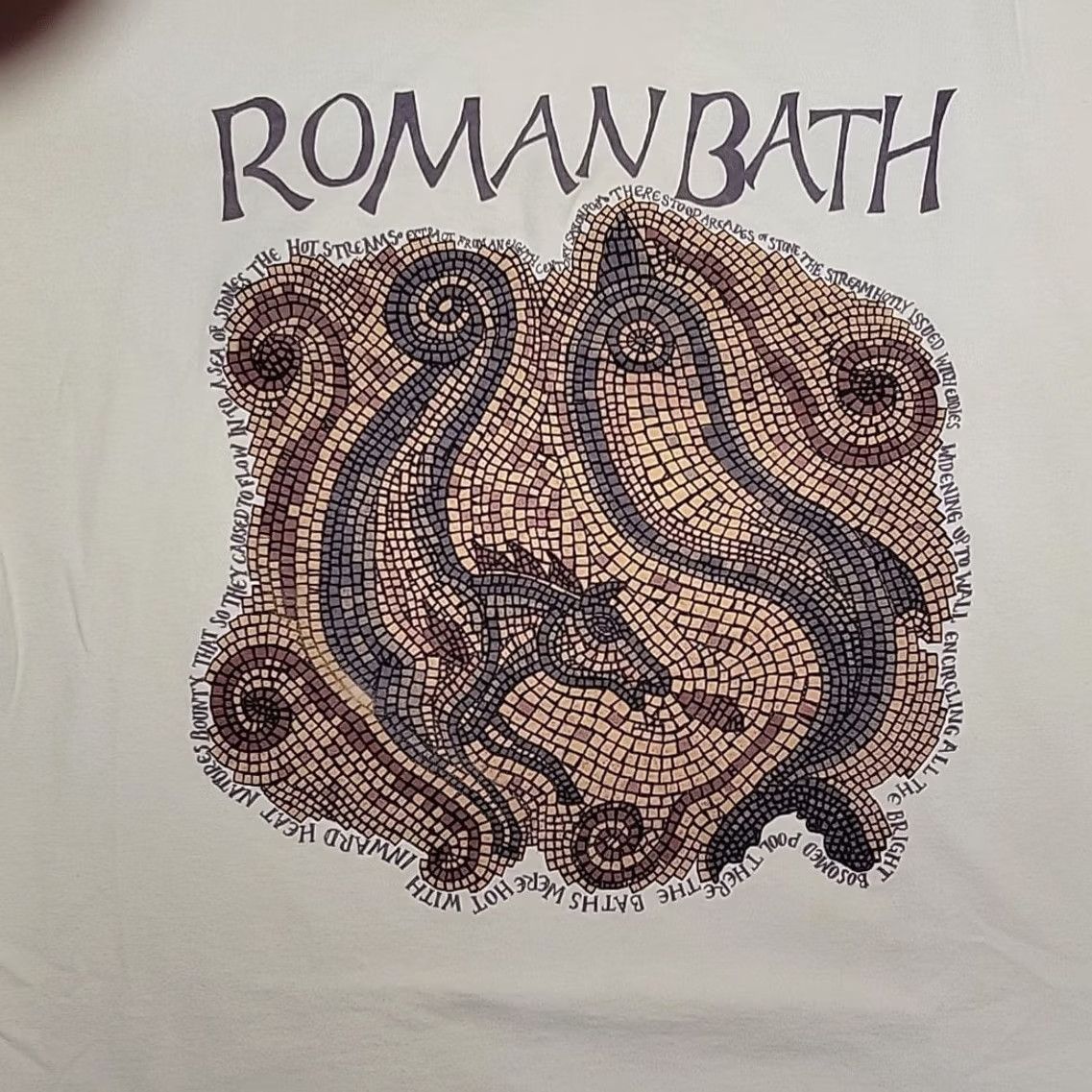 Vintage Vintage Screen Stars Roman Bath Shirt Mens XL Cream Mosaic Graphic Single Stitch USA Size US XL / EU 56 / 4 - 2 Thumbnail