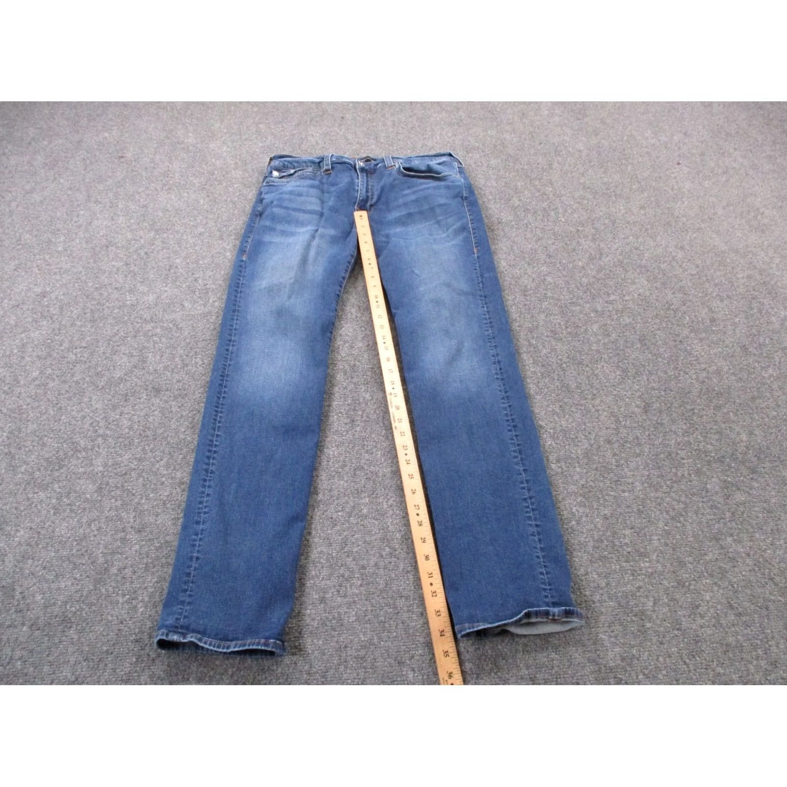 True Religion True Religion Jeans Mens 36 Blue Denim Rocco Relaxed Skinny Faded Casual Jeans Mens 36 Blue Denim Rocco Skinny Regular Stretch Size US 31 - 3 Thumbnail