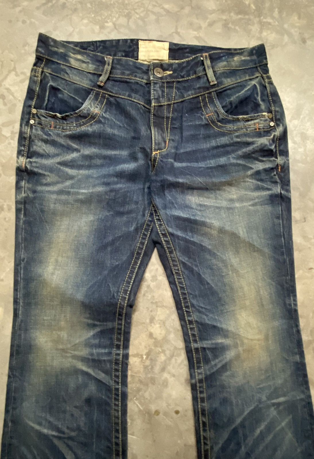 Japanese Brand Flare Jeans Japanese Lolita Mud Rusty Boot Cut Size US 36 / EU 52 - 10 Thumbnail