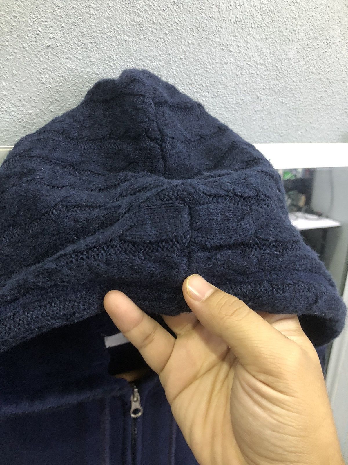 Japanese Brand Viccess Cable Knit Sleeve & Hood Zip Hoodie Size US L / EU 52-54 / 3 - 4 Thumbnail