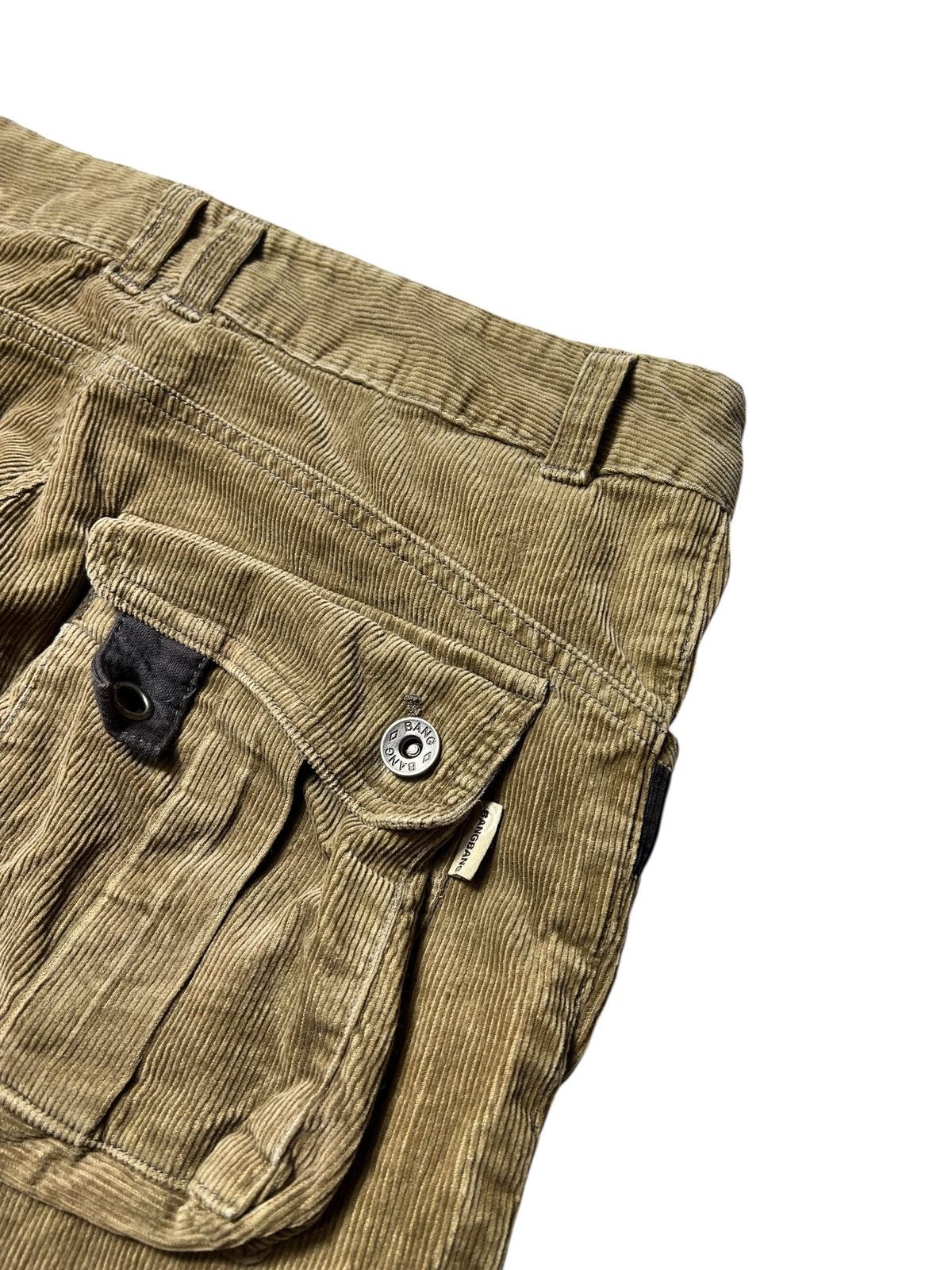 Japanese Brand Crazy Japanese Flared Cargo Tactical Multi Corduroy Pants Size US 30 / EU 46 - 10 Thumbnail