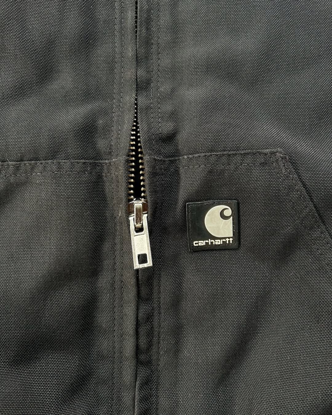 Carhartt × Vintage 90's Carhartt J133 BLK Active Wear Denim Jacket Size US M / EU 48-50 / 2 - 5 Thumbnail