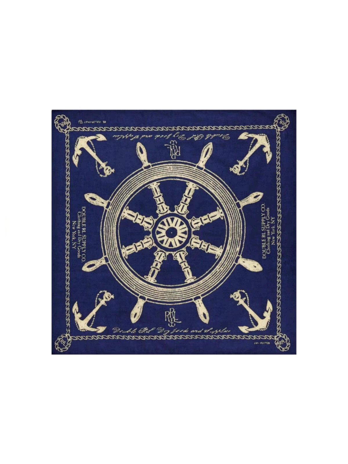 RRL Ralph Lauren RRL INDIGO Bandana COTTON Scarf handkerchief Size ONE SIZE - 1 Thumbnail
