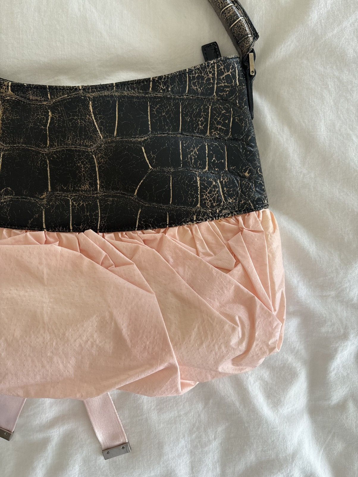 Dior Christian Dior RARE Pink and Black Python Corset Ballet Bag Size ONE SIZE - 6 Thumbnail