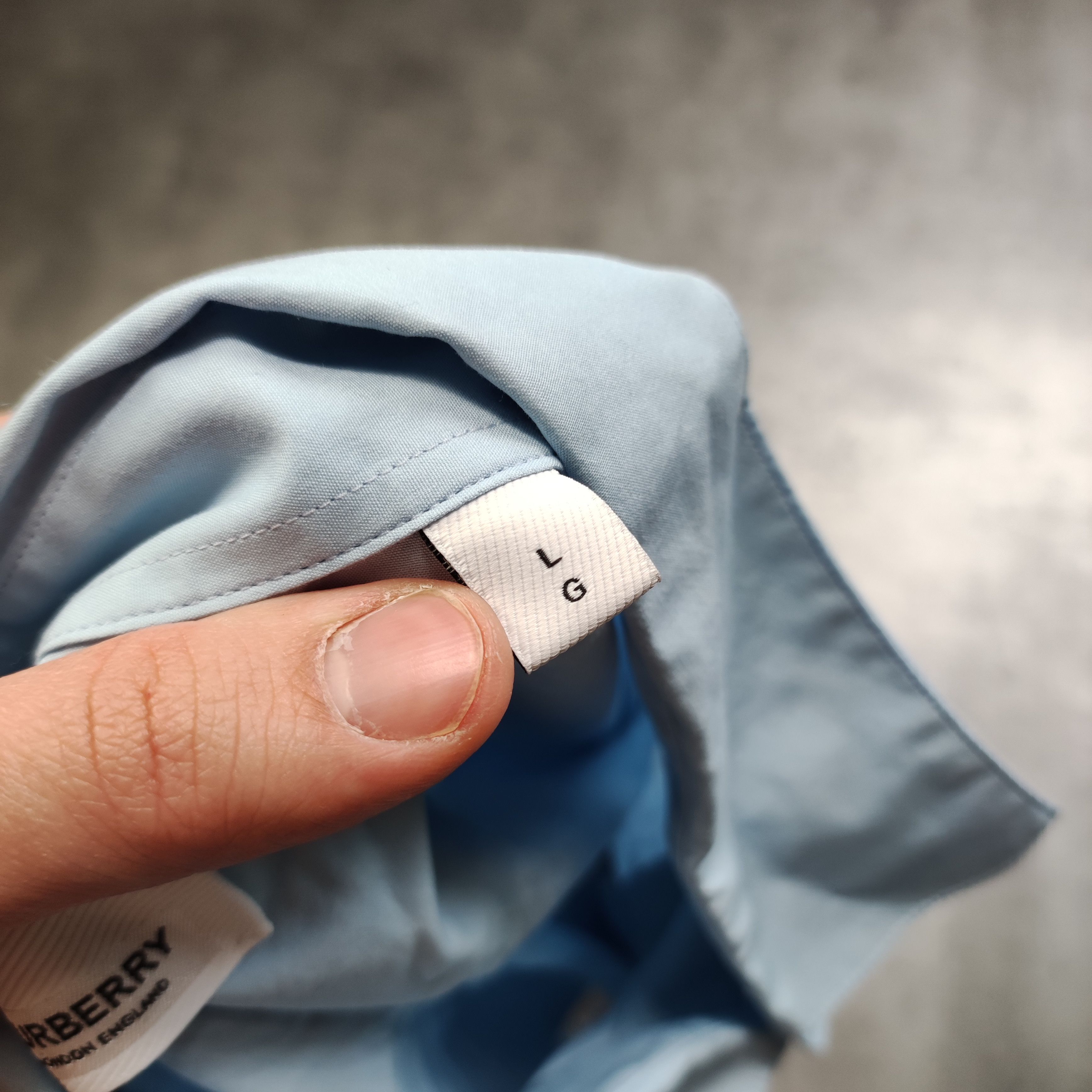 RARE Baby blue Luxury Burberry London Tape Shirt