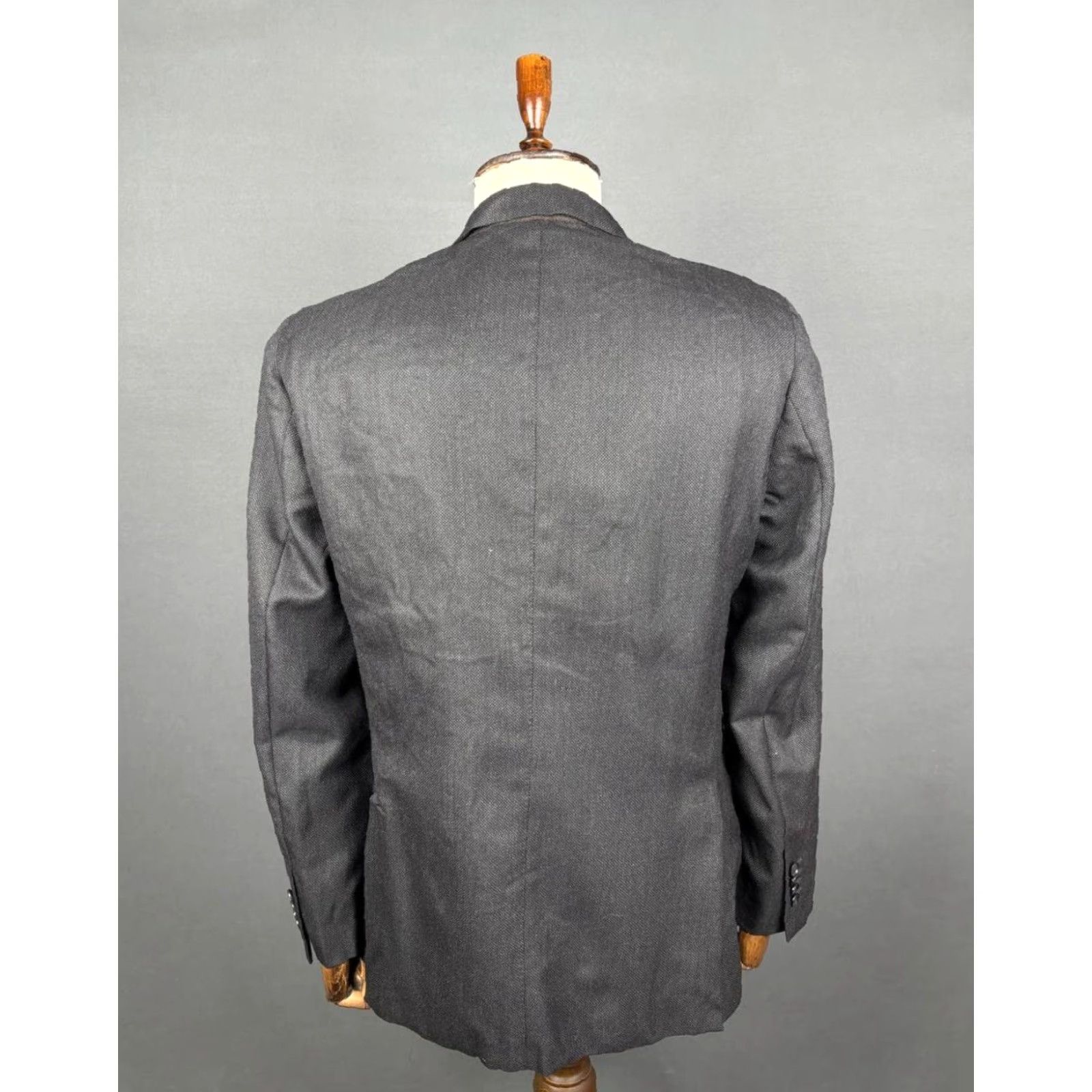 Boglioli Boglioli Jacket 3 Button Blazer Black Wool Solid Size 54 Men Regular Coat Style Overcoat Vintage No Size 54R - 3 Thumbnail