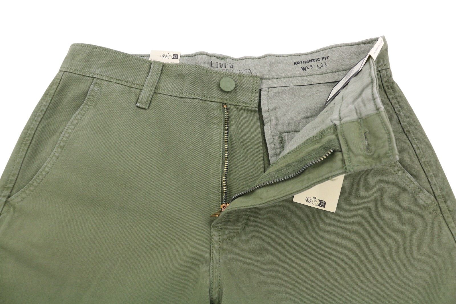 Levi's XX CHINO W29/L32 Khaki Standard Fit Trousers 87048 Size US 29 - 4 Thumbnail