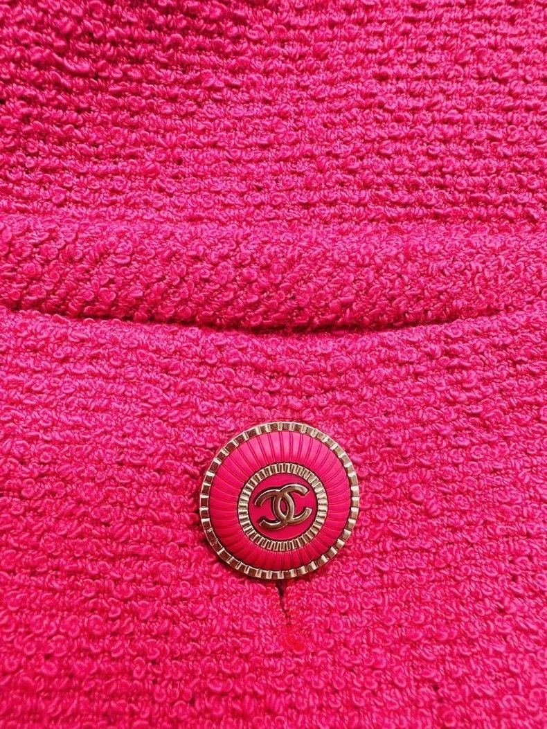 Chanel Chanel Lipstick red soft tweed braided four-pocket jacket Size XS / US 0-2 / IT 36-38 - 3 Thumbnail