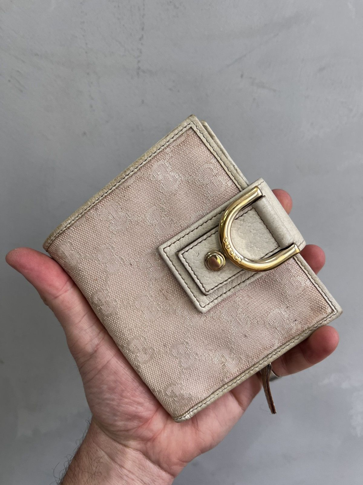 Gucci VINTAGE PINK MINI MONOGRAM WALLET GUGGI 2000s Size ONE SIZE - 10 Thumbnail