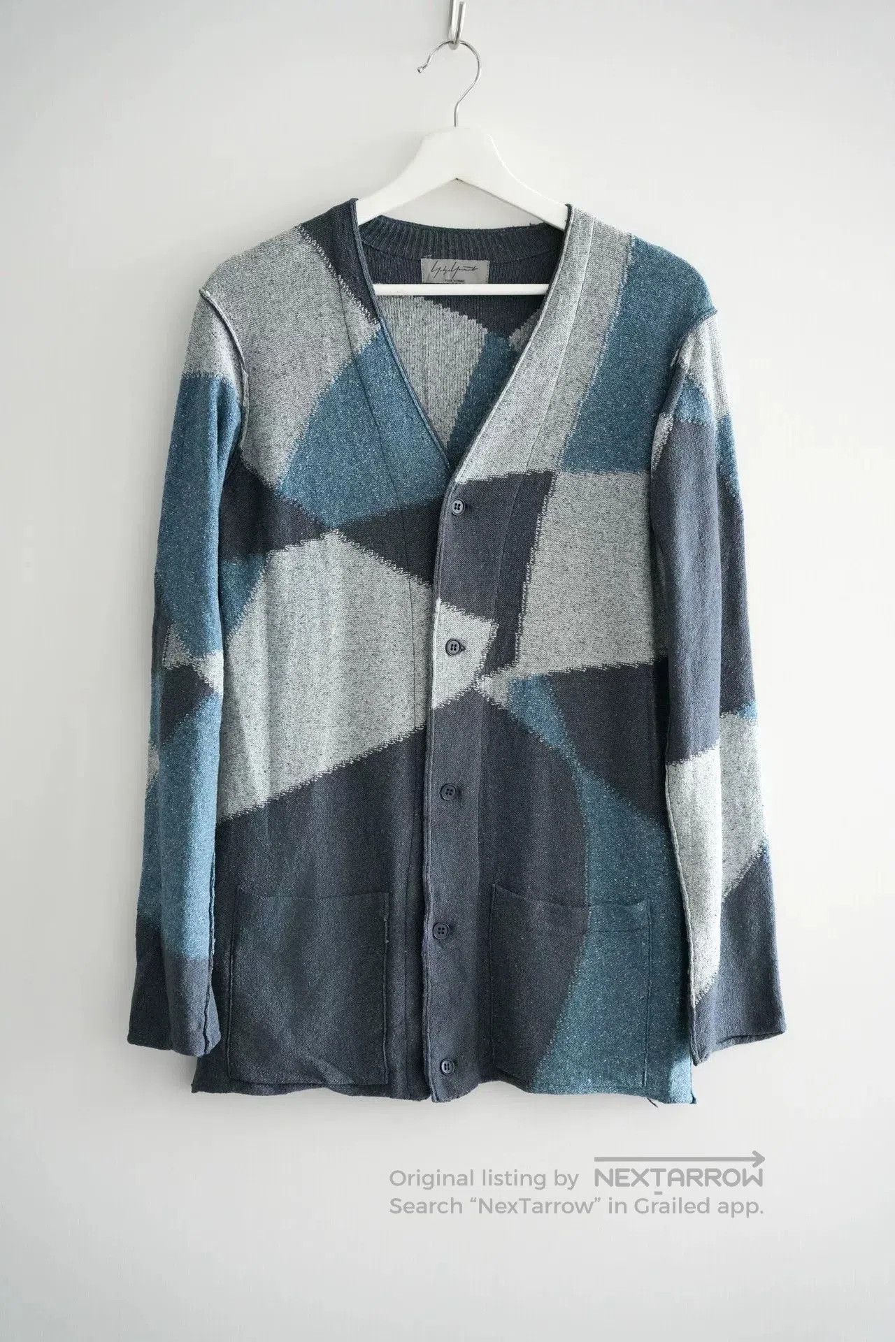 Yohji Yamamoto Yohji Yamamoto Geometric Silk Cardigan. Size US M / EU 48-50 / 2 - 1 Thumbnail