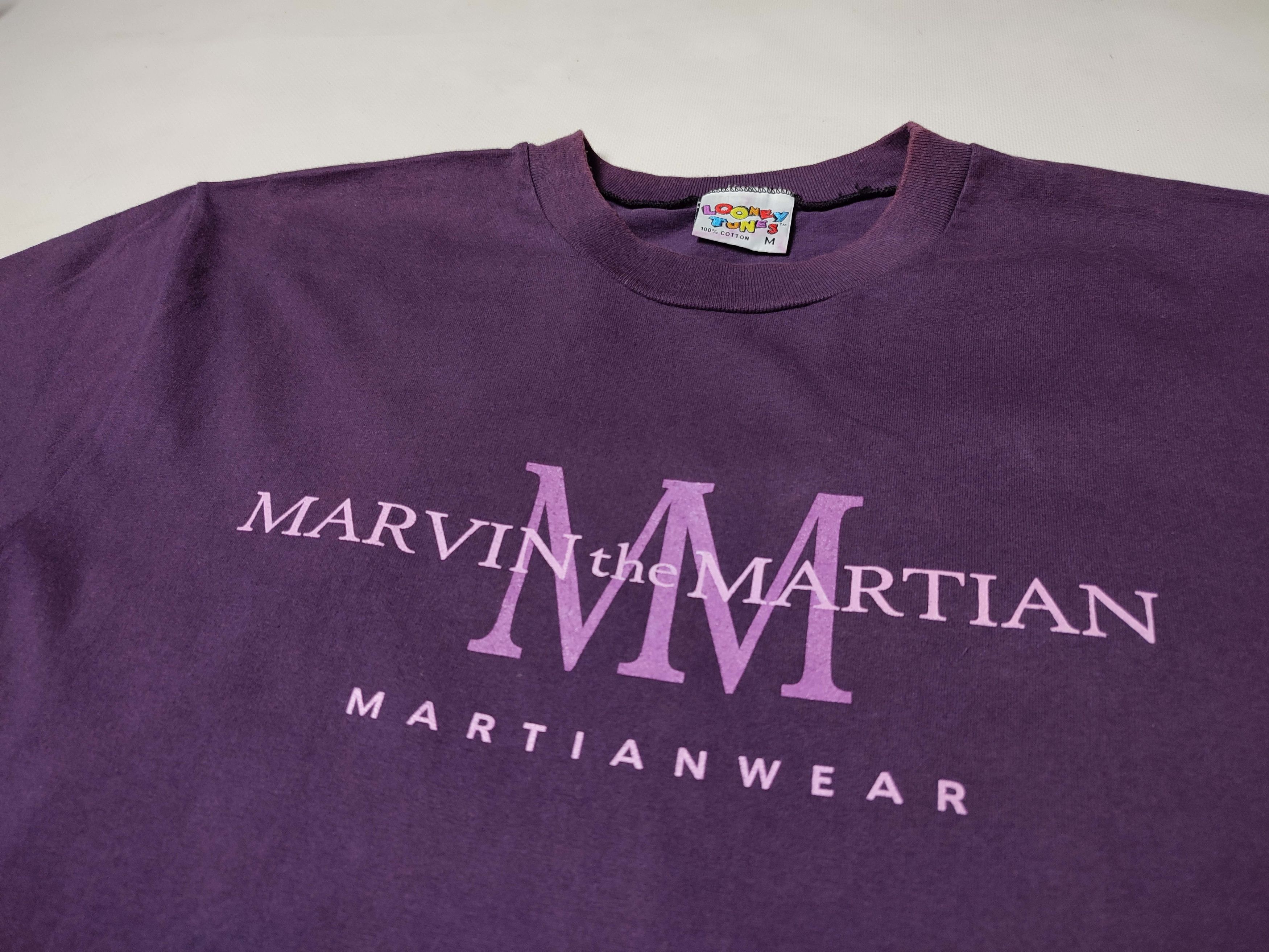 Vintage Vintage Looney Tunes Marvin the Martian Purple Big Logo Tee Size US M / EU 48-50 / 2 - 10 Thumbnail