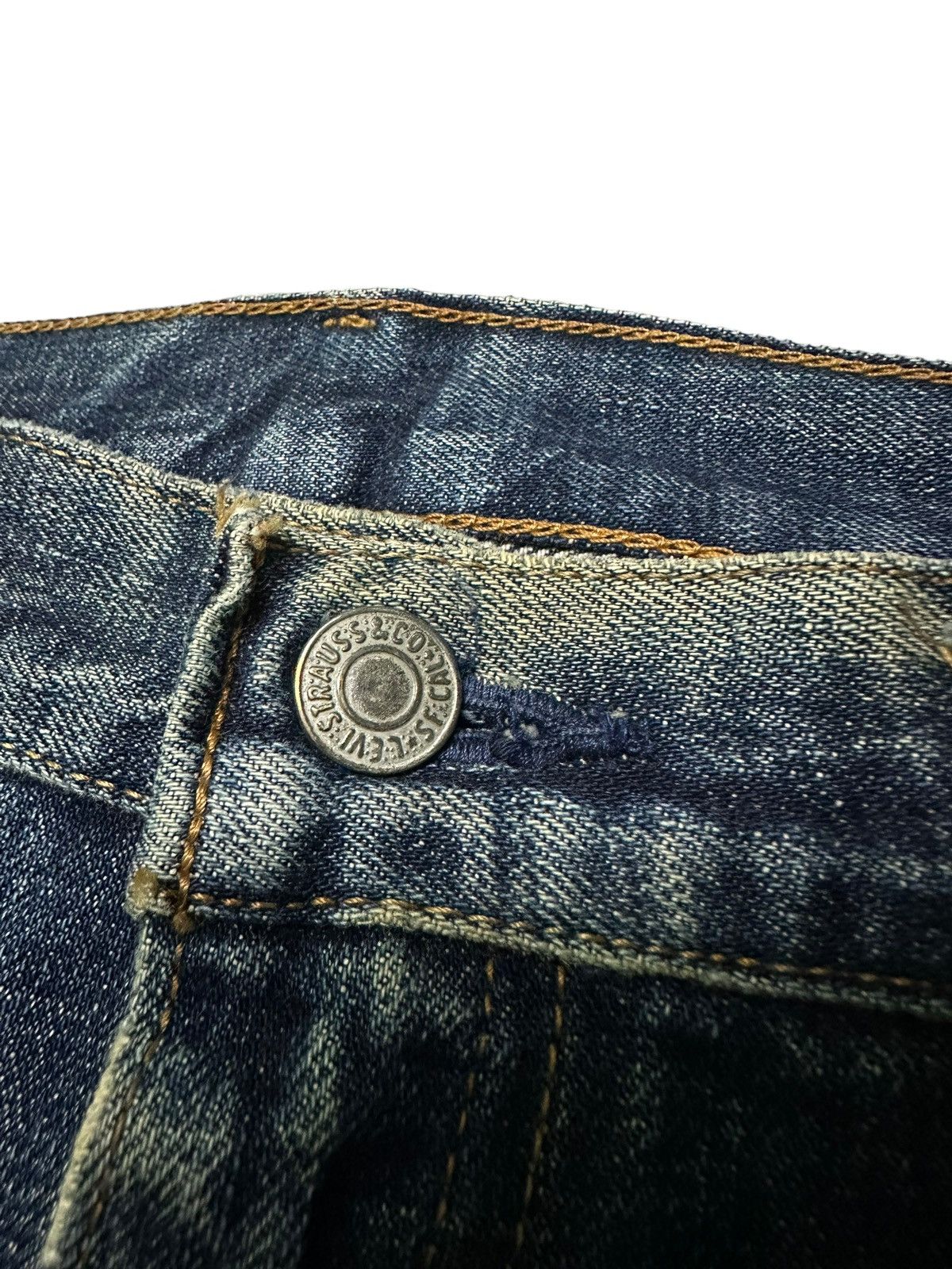 Levi's Vintage 90s Levi’s 501 bigE top button J09 rusty wash jeans Size US 32 / EU 48 - 6 Thumbnail