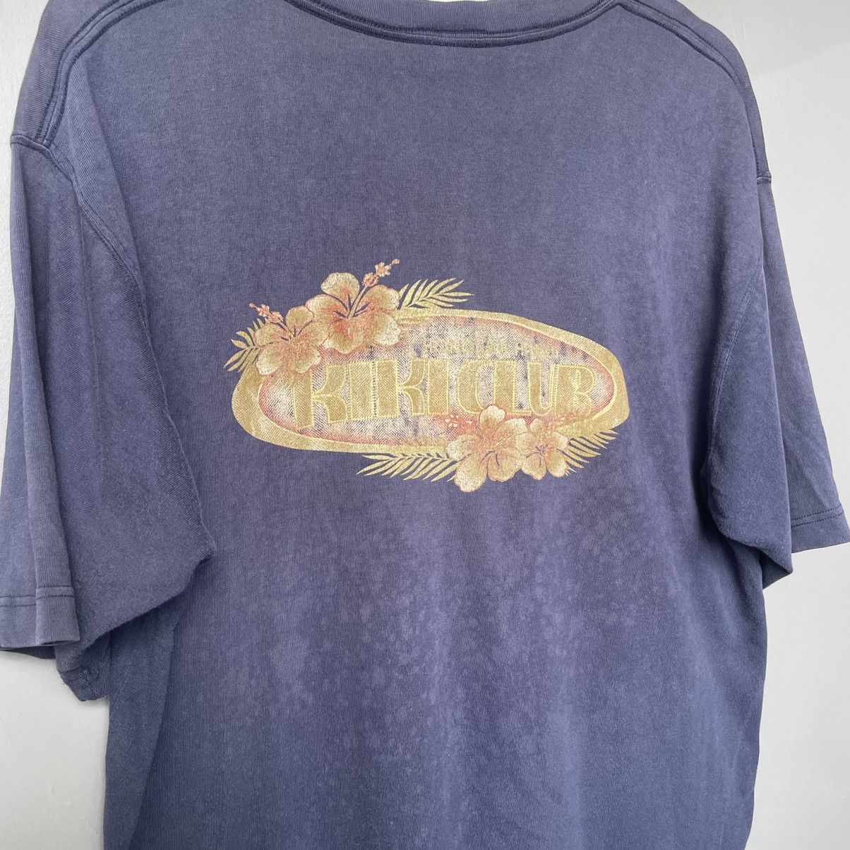 Vintage Vintage Faded Navy Kiki club Hawaiian Surf ERD GRUNGE TEE Size US L / EU 52-54 / 3 - 7 Thumbnail