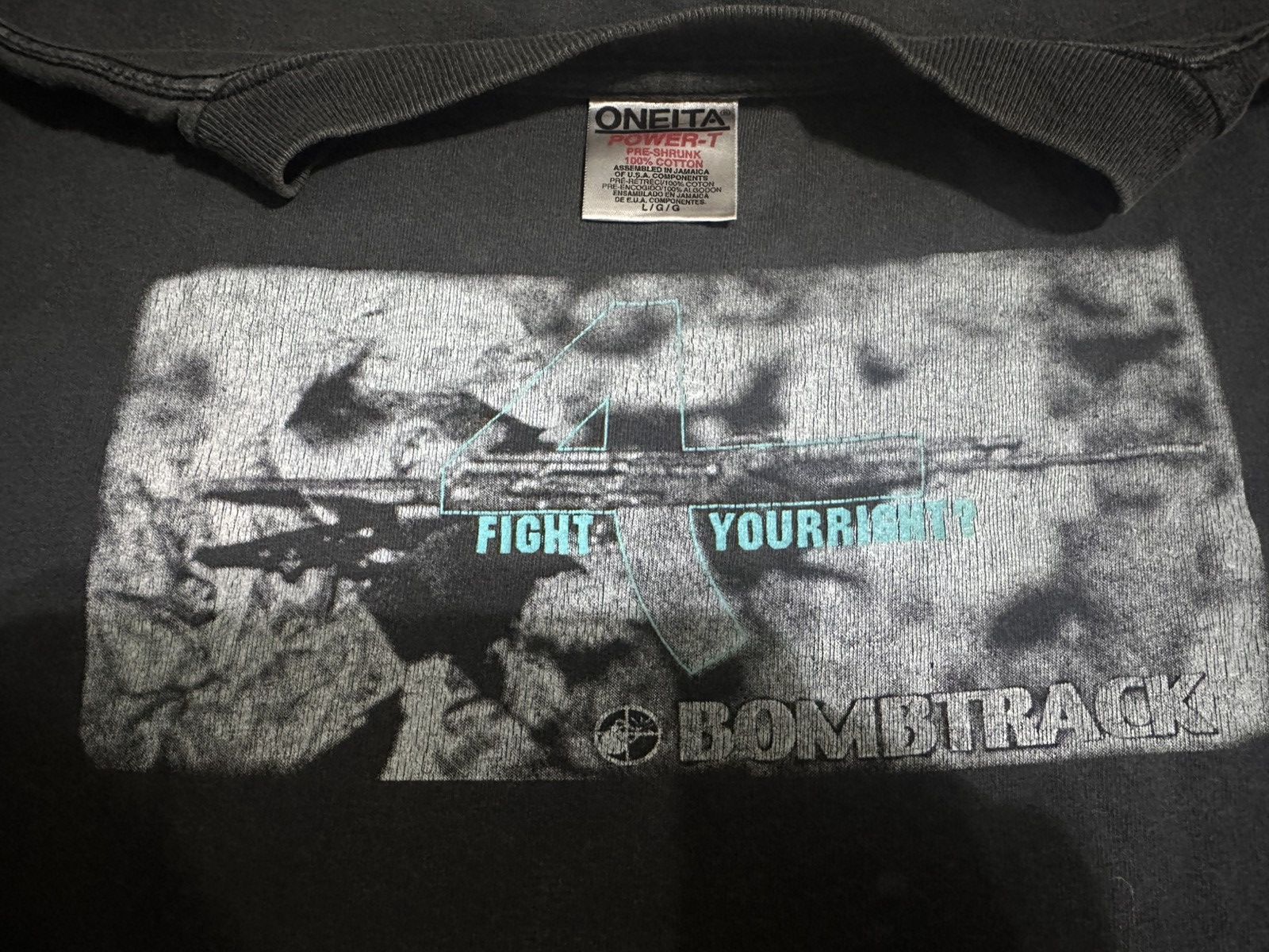 Rage Against The Machine Vtg 90’s Rage Against The Machine Single “Bombtrack” Tshirt Size US L / EU 52-54 / 3 - 8 Thumbnail