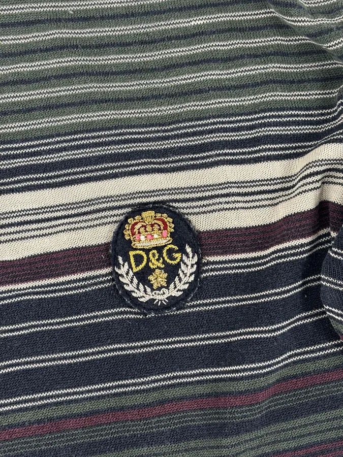 Dolce & Gabbana 2000s Dolce & Gabbana Multicolor Striped Signature Polo Sweater Size M / US 6-8 / IT 42-44 - 7 Thumbnail