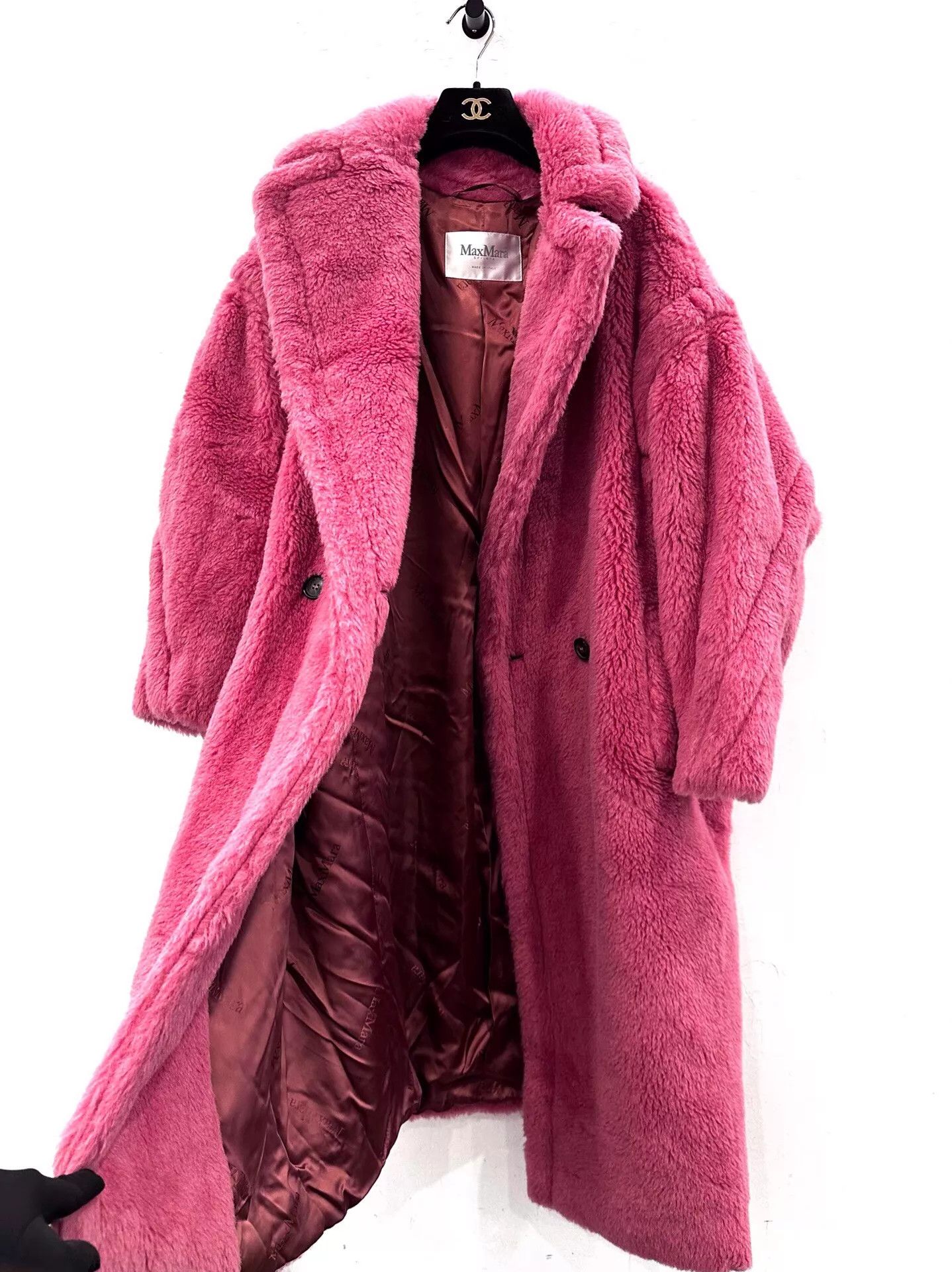 Max Mara MaxMara Women's Magenta Alpaca Coat S Dilraba Size S / US 4 / IT 40 - 4 Thumbnail