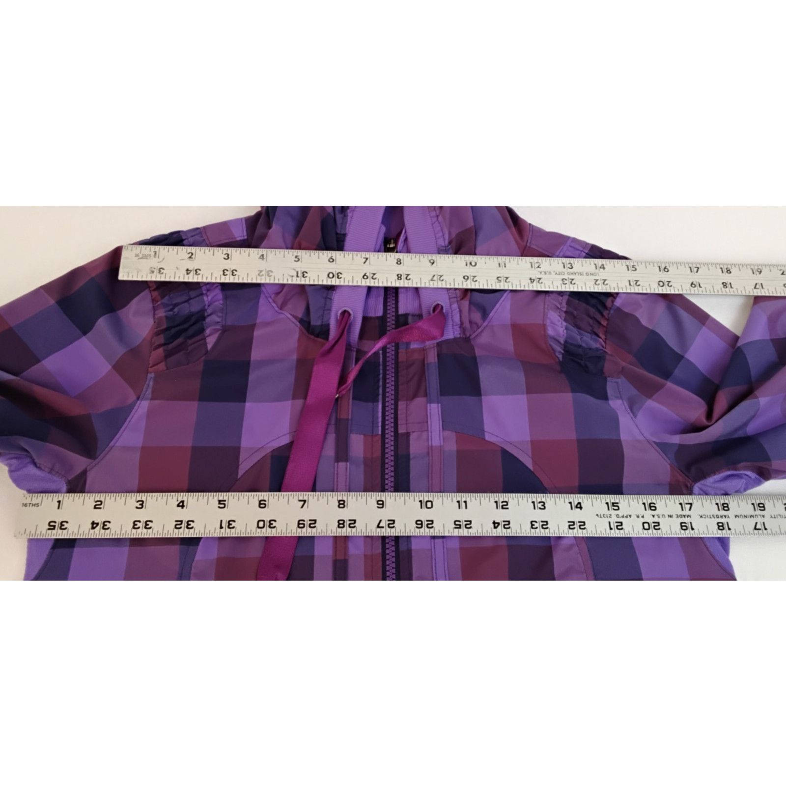 Lululemon Lululemon Light Weight Jacket Women's S Purple/Pink Plaid Size S / US 4 / IT 40 - 17 Thumbnail