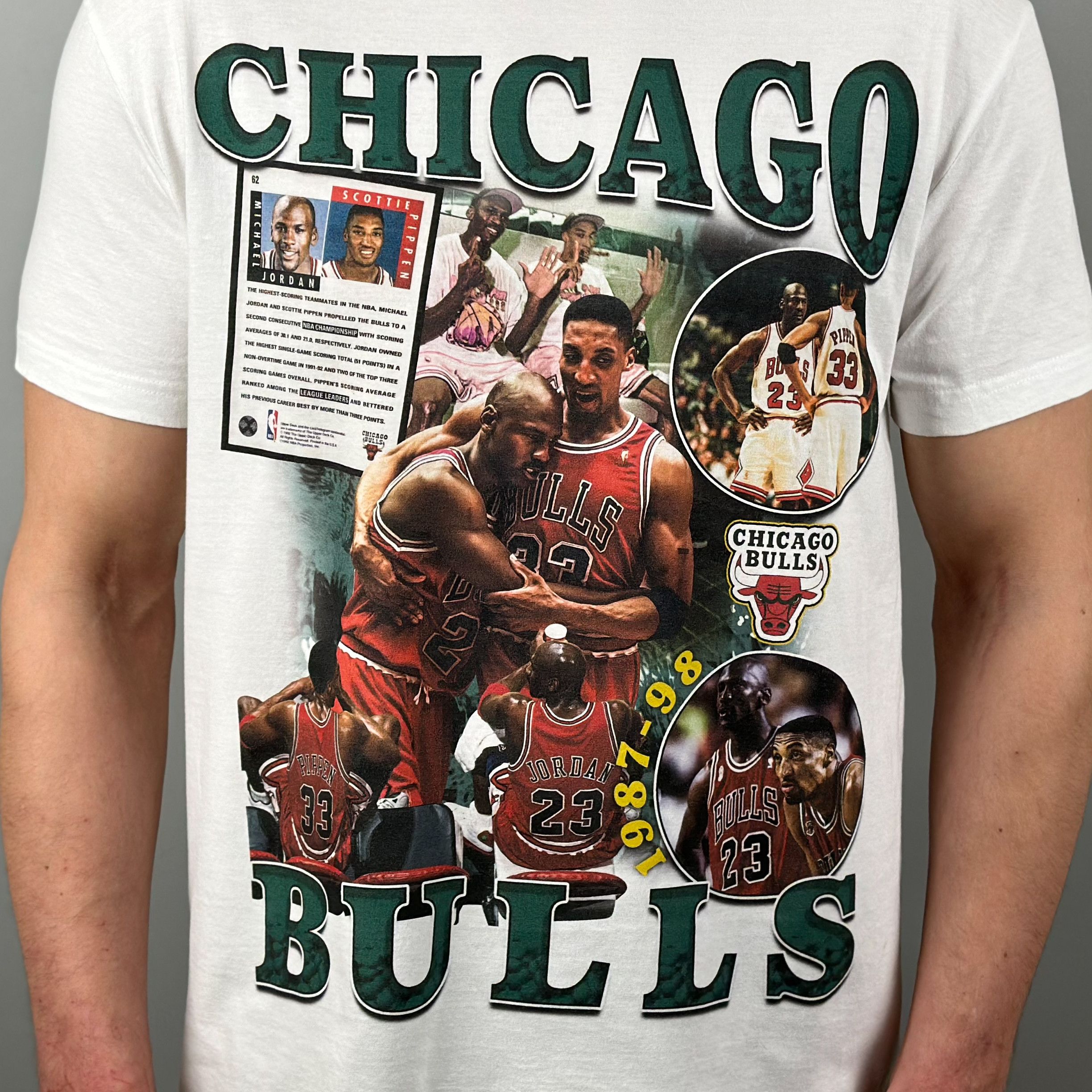 Vintage Chicago Bulls Michael Jordan Rap Tee T-Shirt | Grailed