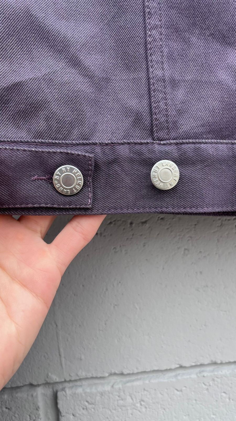Helmut Lang Helmut Lang Seda Jacket A/W2001 Raw Slik Denim Color Purple Size US XXS / EU 40 - 13 Thumbnail