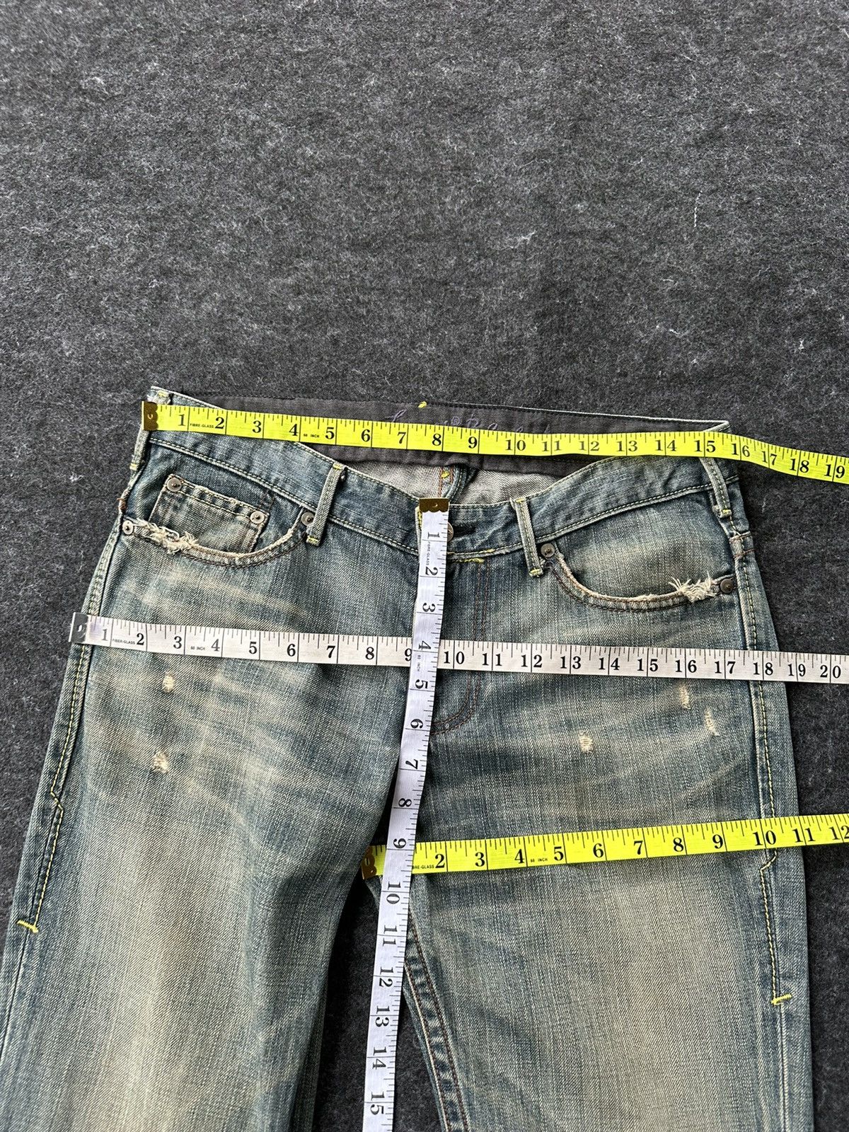 Levi's Vintage Levis Black Star Flare Dirty Style Denim D465 Size US 31 - 9 Thumbnail