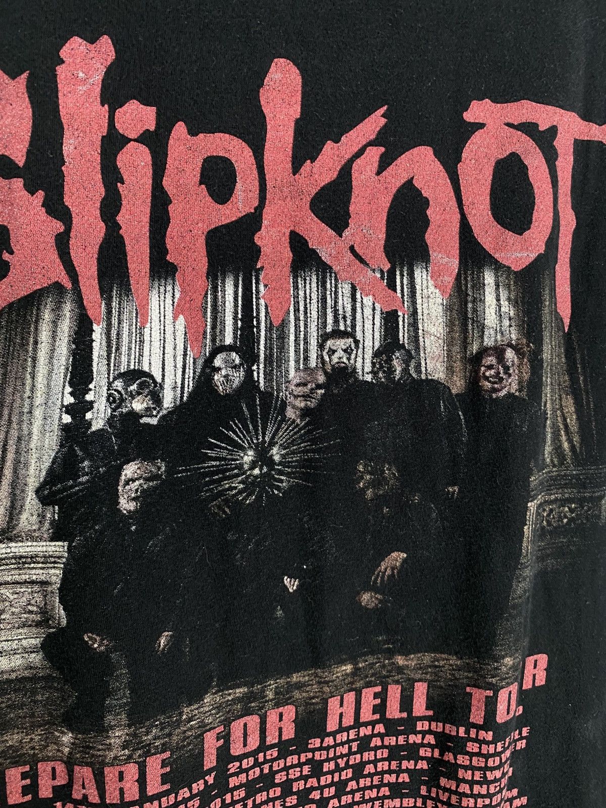 Band Tees Slipknot Prepare For Hell Tour 2015 tee metal rock band tees Size US L / EU 52-54 / 3 - 4 Thumbnail