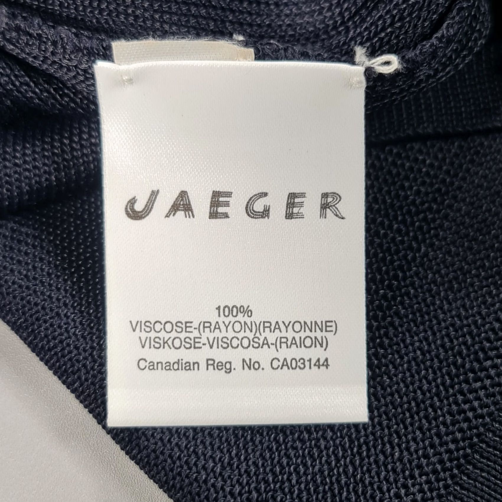 Jaeger Jaeger Jumper Navy Blue Small Womens Crew Neck Long Sleeve Lightweight Pullover Knitted Knit Breathable Casual Autumn Winter Pullover Size S / US 4 / IT 40 - 6 Thumbnail