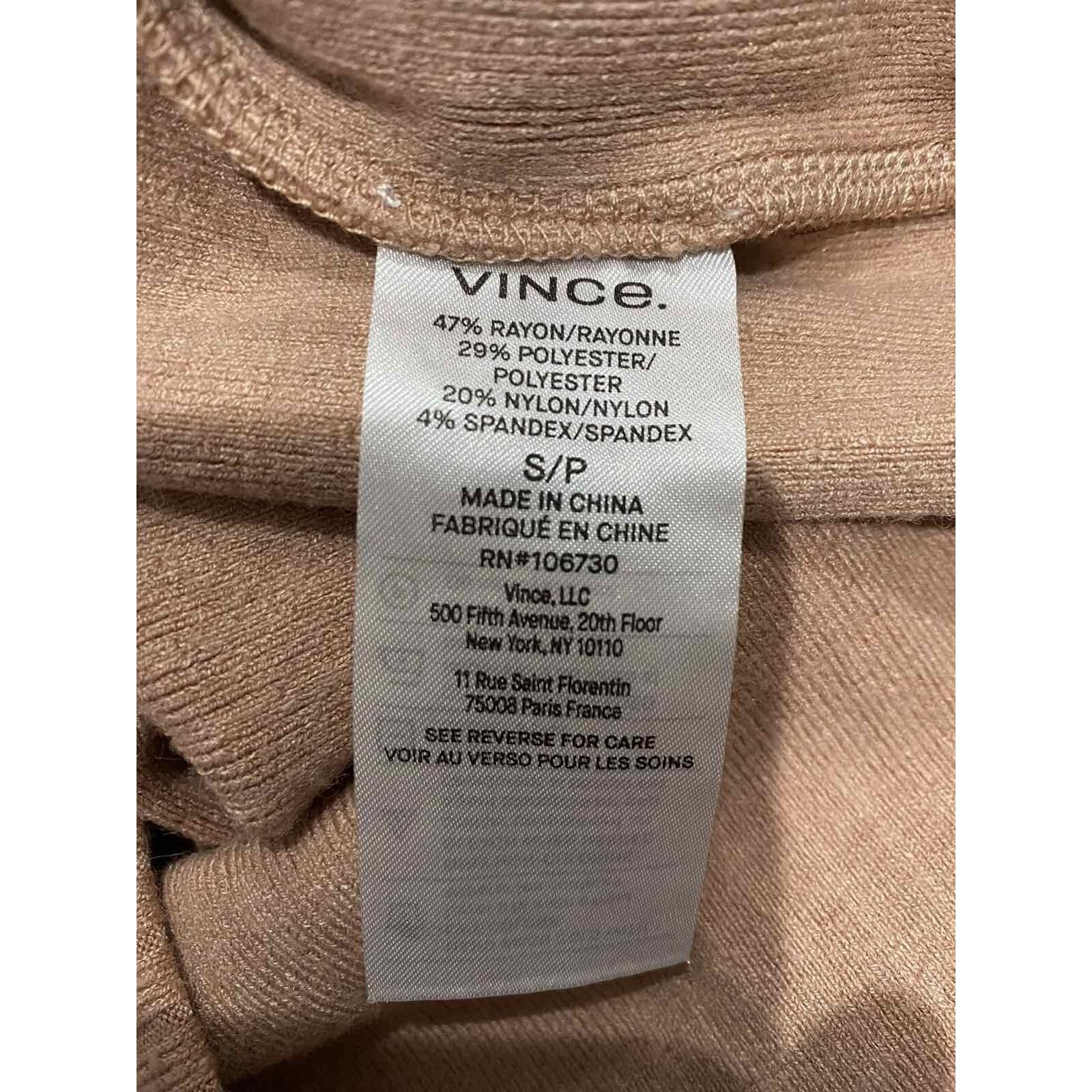 Vince Vince Ribbed Half Zip top Women’s Soft Pink Pet S A001382 Size S / US 4 / IT 40 - 4 Thumbnail