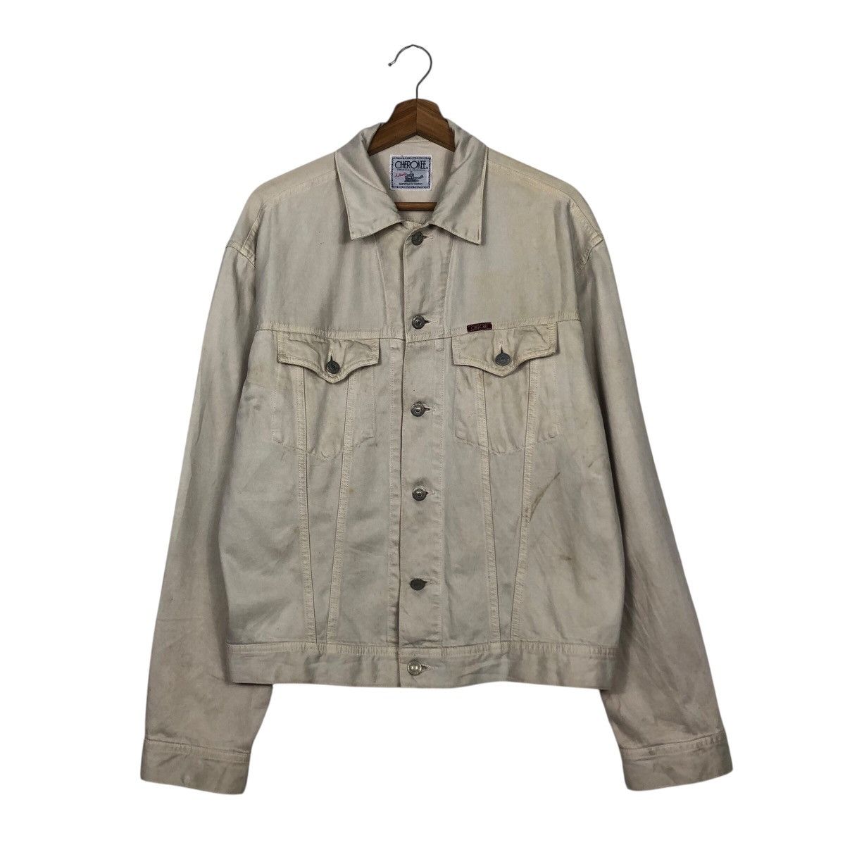 Vintage 📌Vintage Biker Chore Jacket Trucker Cherokee Issey Miyake Size US L / EU 52-54 / 3 - 2 Thumbnail
