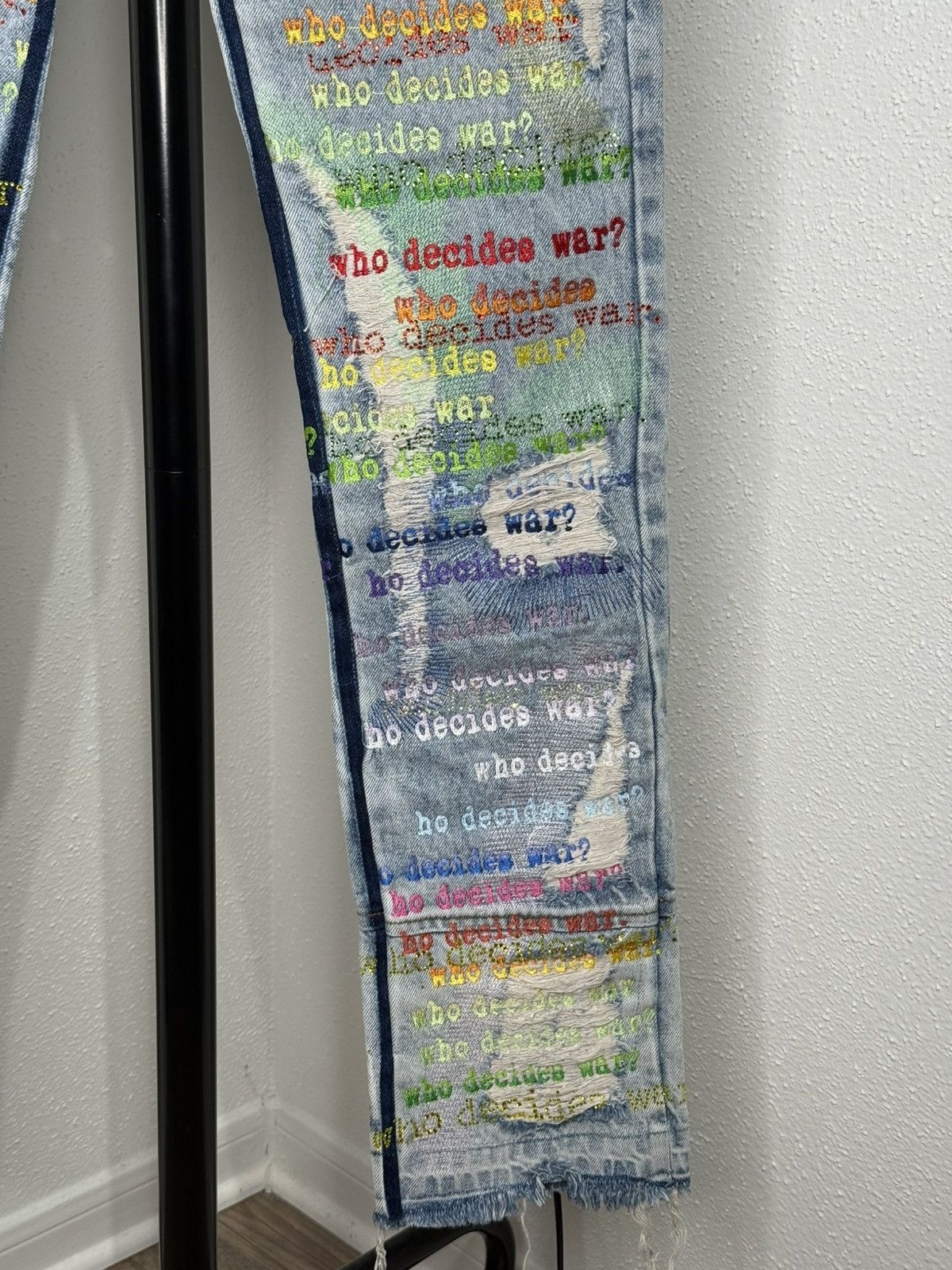 Who Decides War Who Decides War ROYGBIV Scripture Jeans Size US 30 / EU 46 - 5 Thumbnail