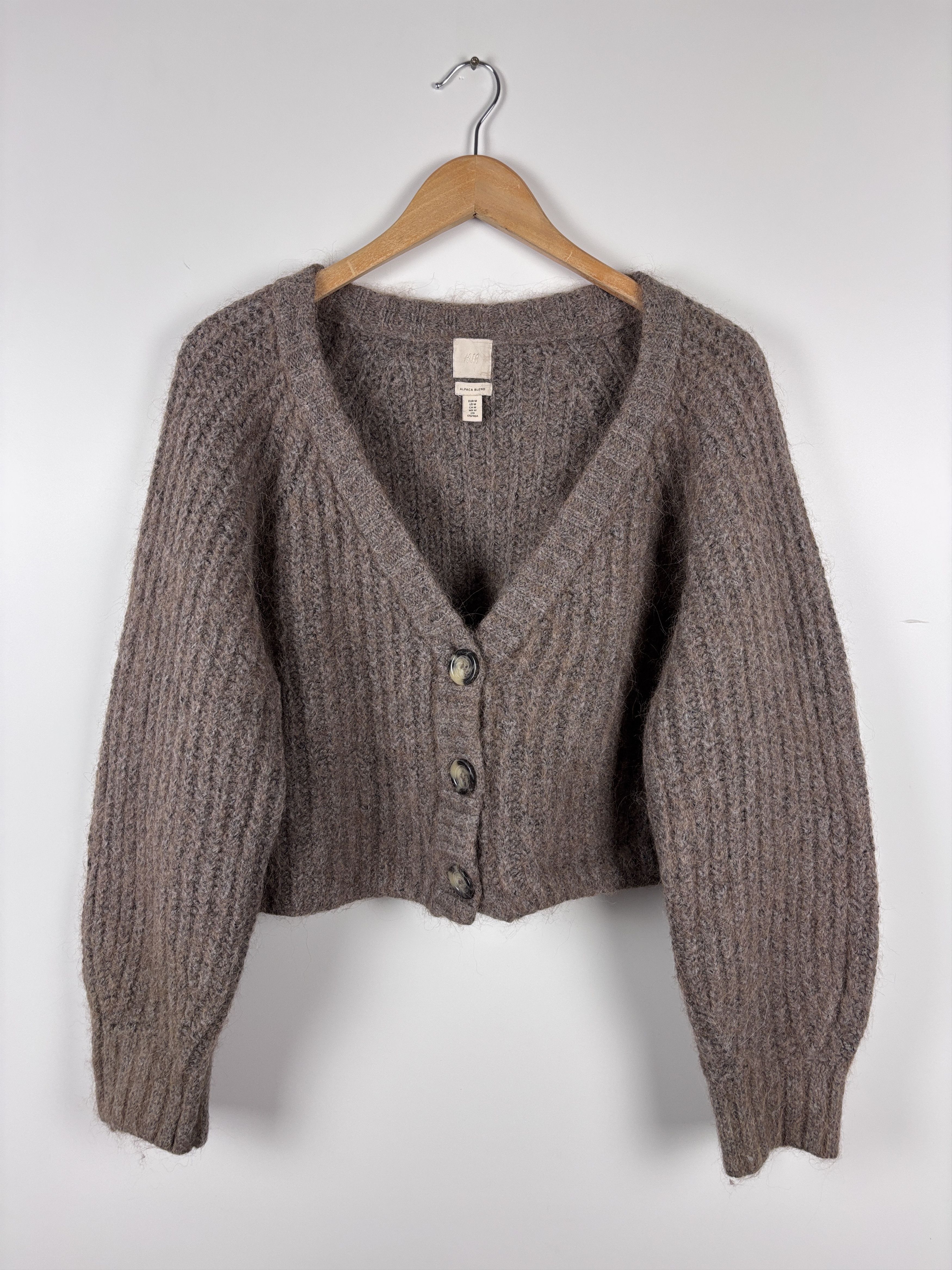 H&M H&M Alpaca Cropped Mustard Cardigan Sweater Oversized M Size M / US 6-8 / IT 42-44 - 2 Thumbnail