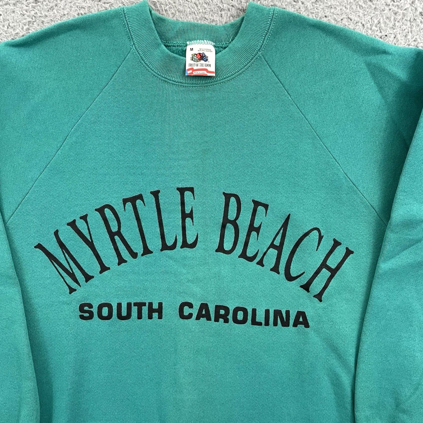Fruit Of The Loom VINTAGE Myrtle Beach Sweatshirt Adult Medium 80s Travel Nature Outdoor Pullover Size US M / EU 48-50 / 2 - 3 Thumbnail
