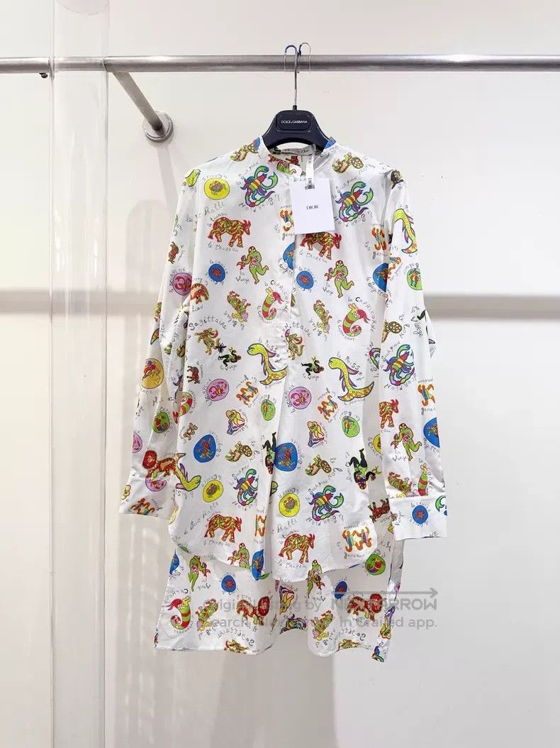Dior Dior 24 Early Spring Dragon Year Limited Shirt Skirt Size XS / US 0-2 / IT 36-38 - 1 Thumbnail