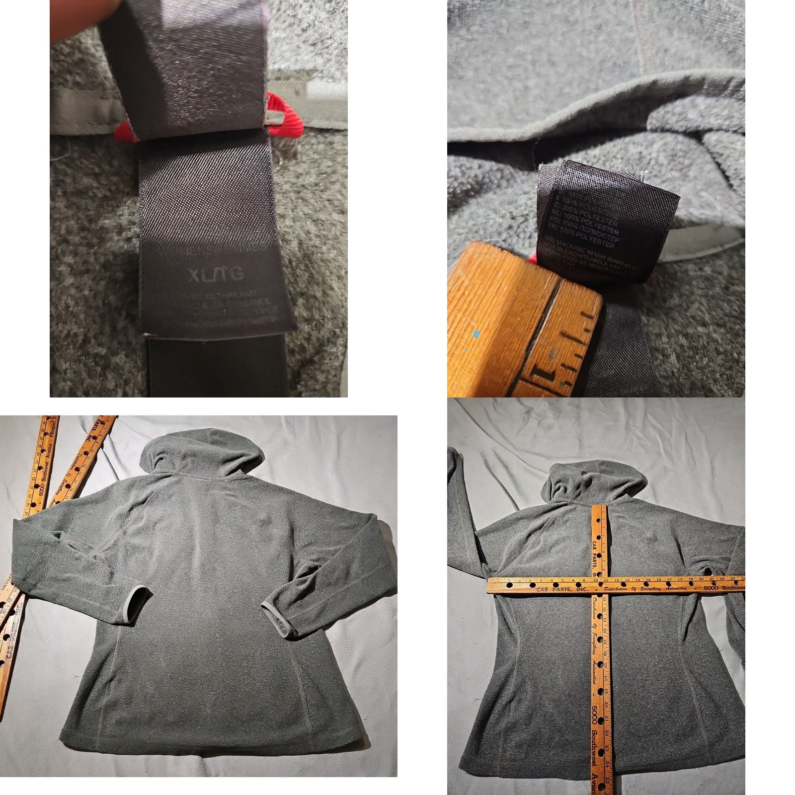 The North Face The North Face Hoodie Womens XL Gray Full Zip Outdoor Jacket Logo Pockets Size XL / US 12-14 / IT 48-50 - 8 Thumbnail