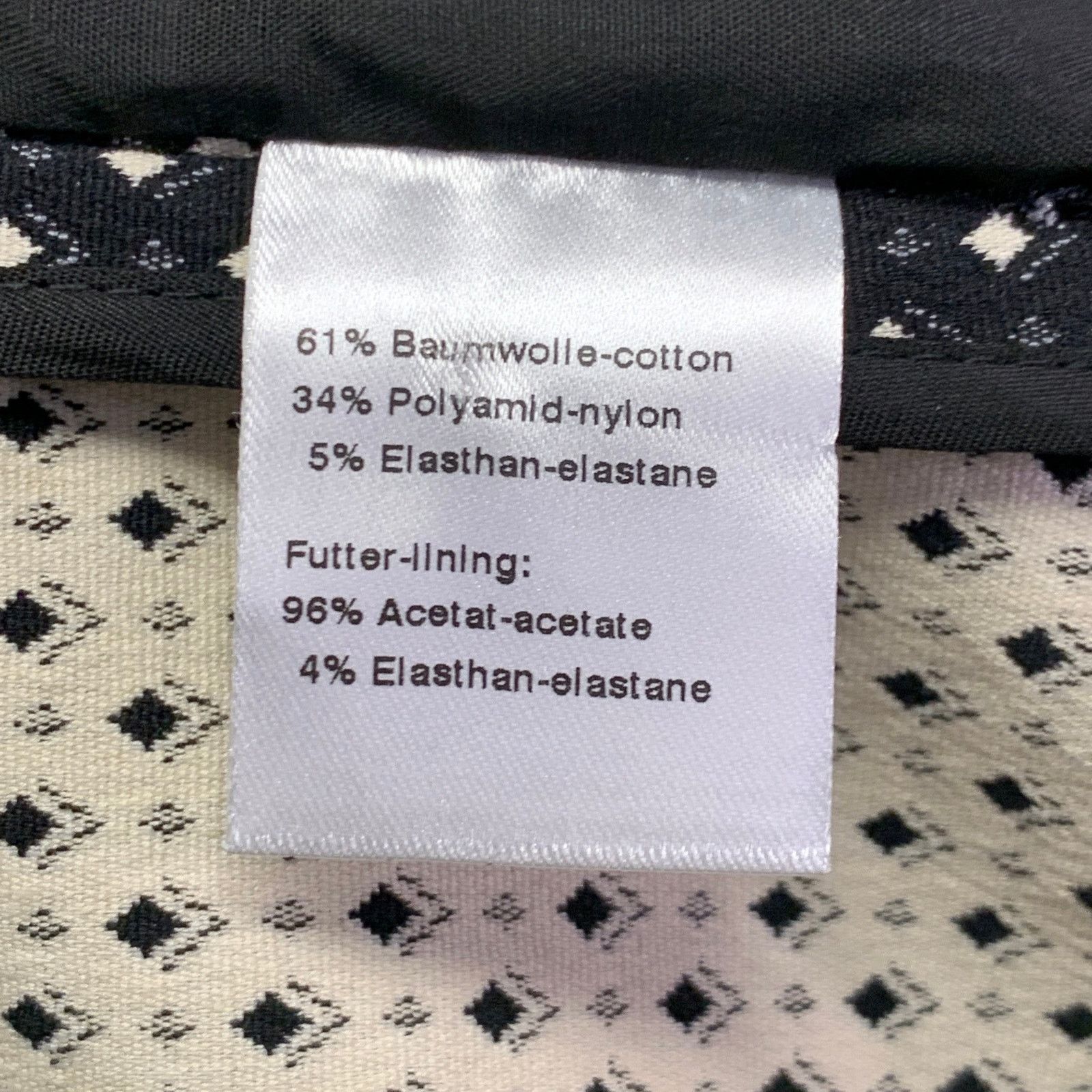 Akris Black White Cotton Diamond Single Breasted Jacket Blazer Size XS / US 0-2 / IT 36-38 - 8 Thumbnail